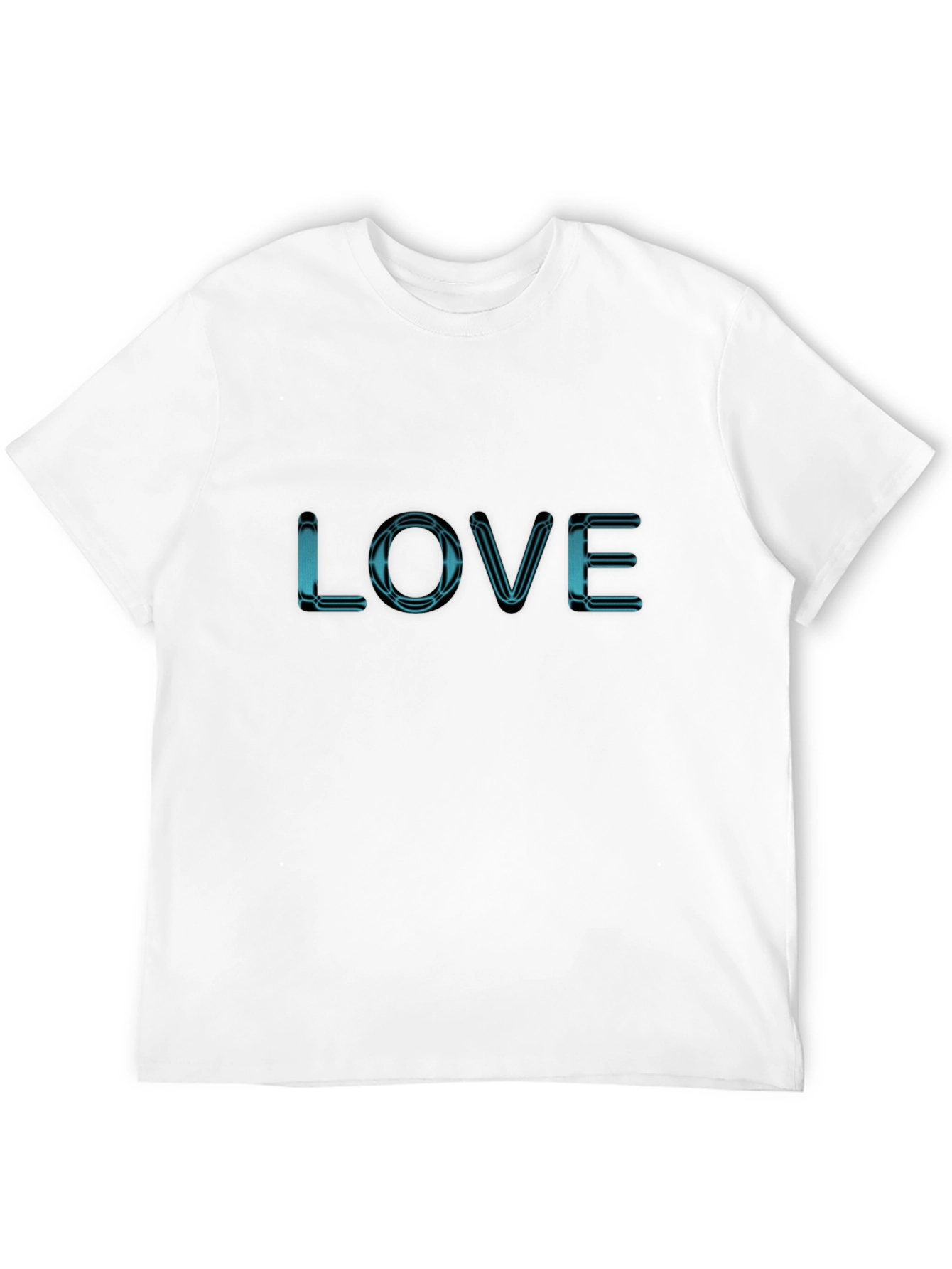 Mens Black T-shirt - Love Design