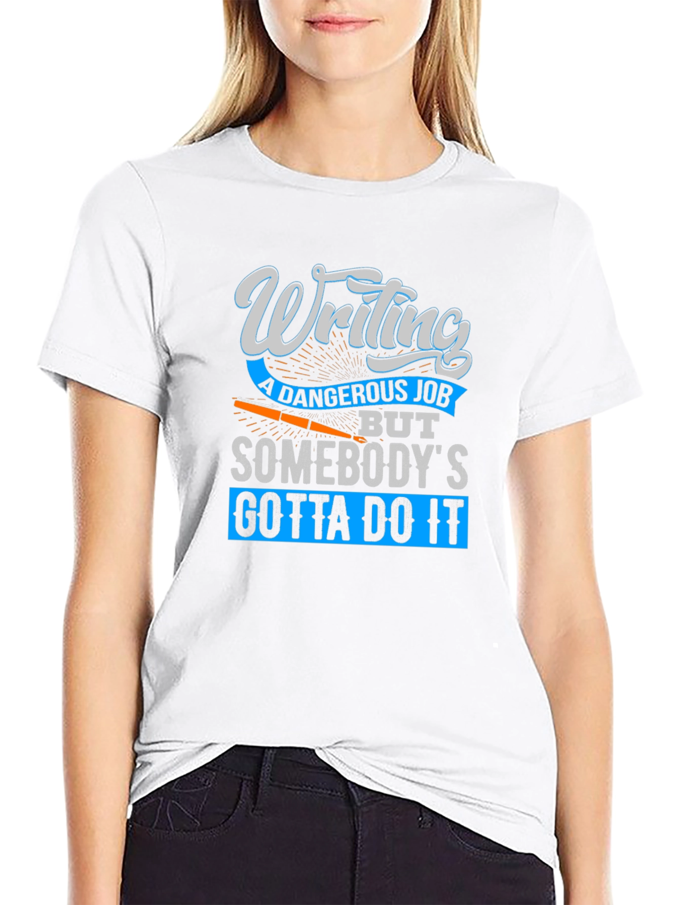 Writing a Dangerous Job Black T-Shirt
