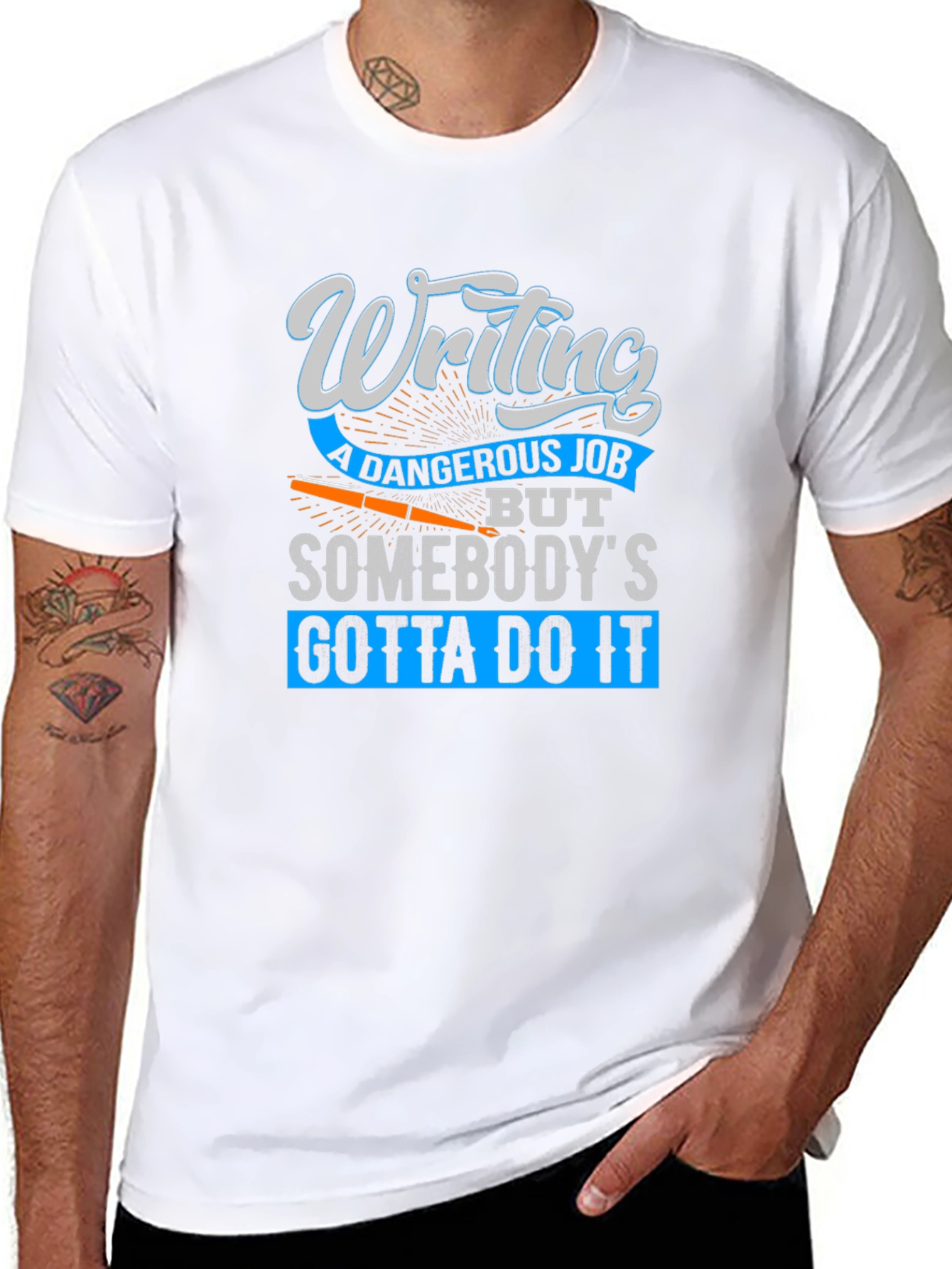 Writing a Dangerous Job Black T-Shirt