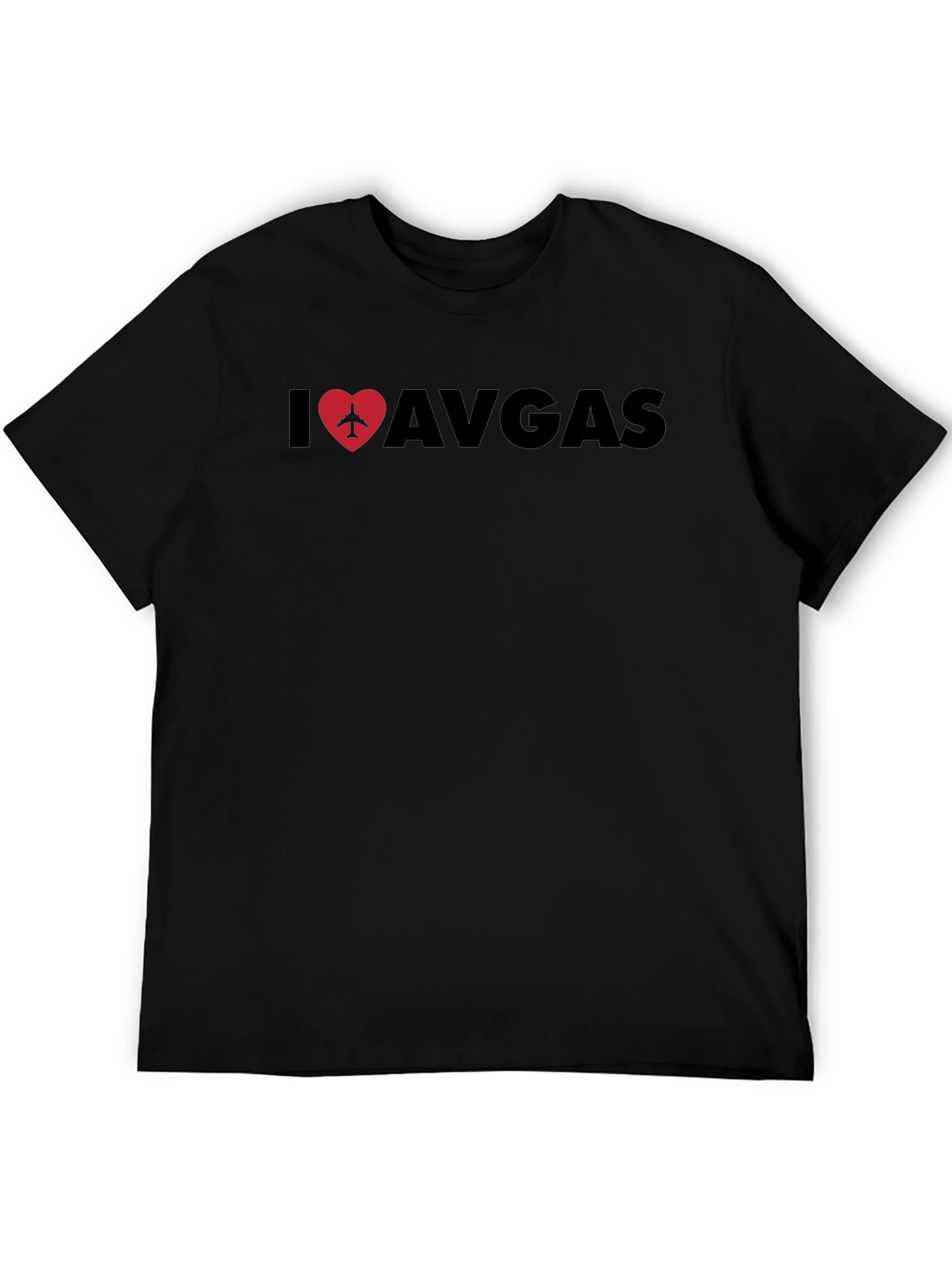 I Love Avgas Black T-Shirt