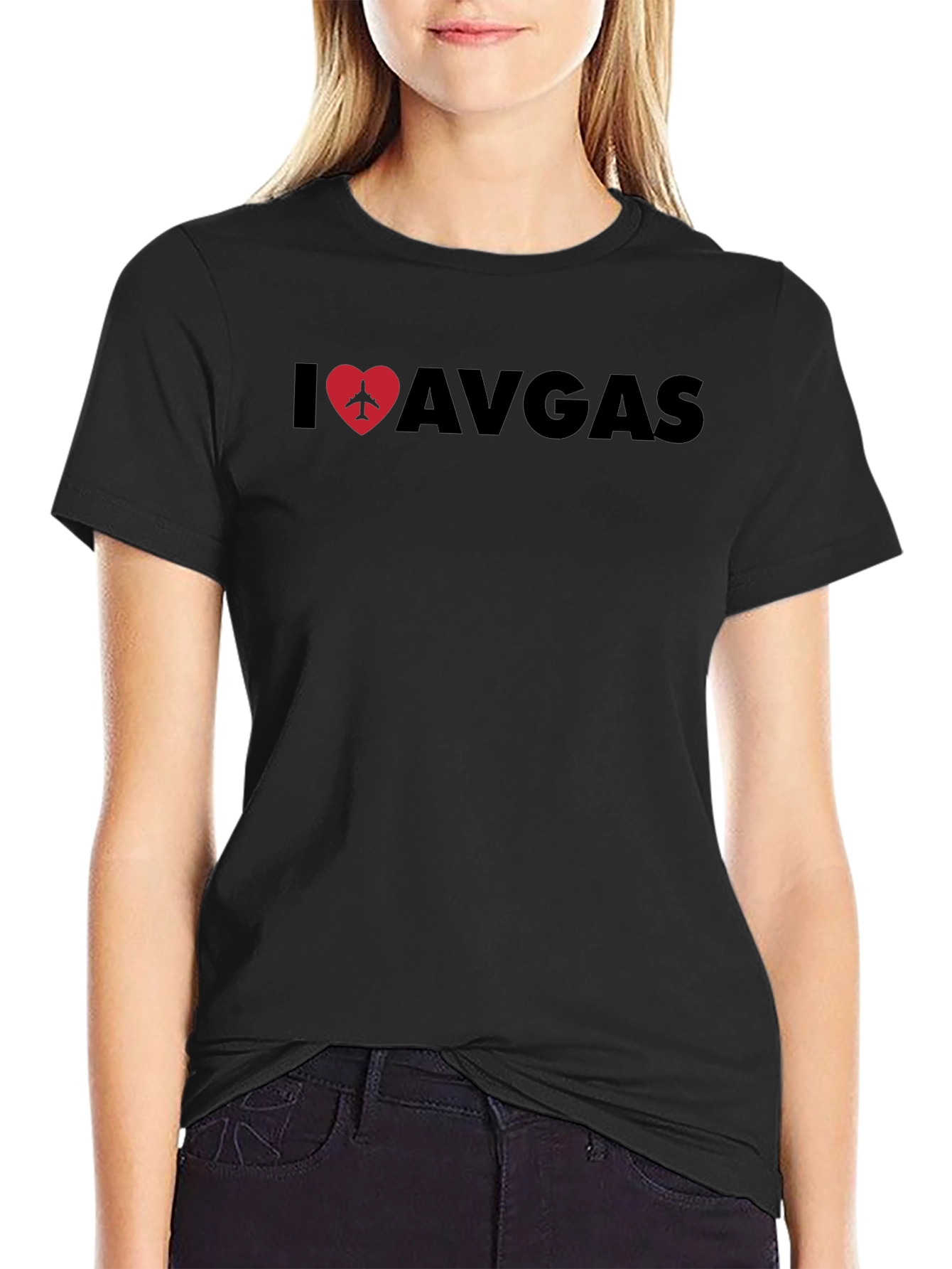 I Love Avgas Black T-Shirt