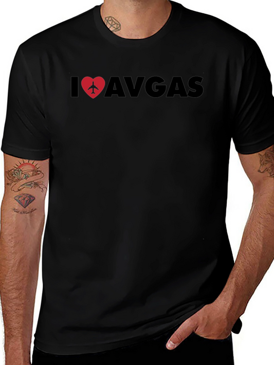I Love Avgas Black T-Shirt