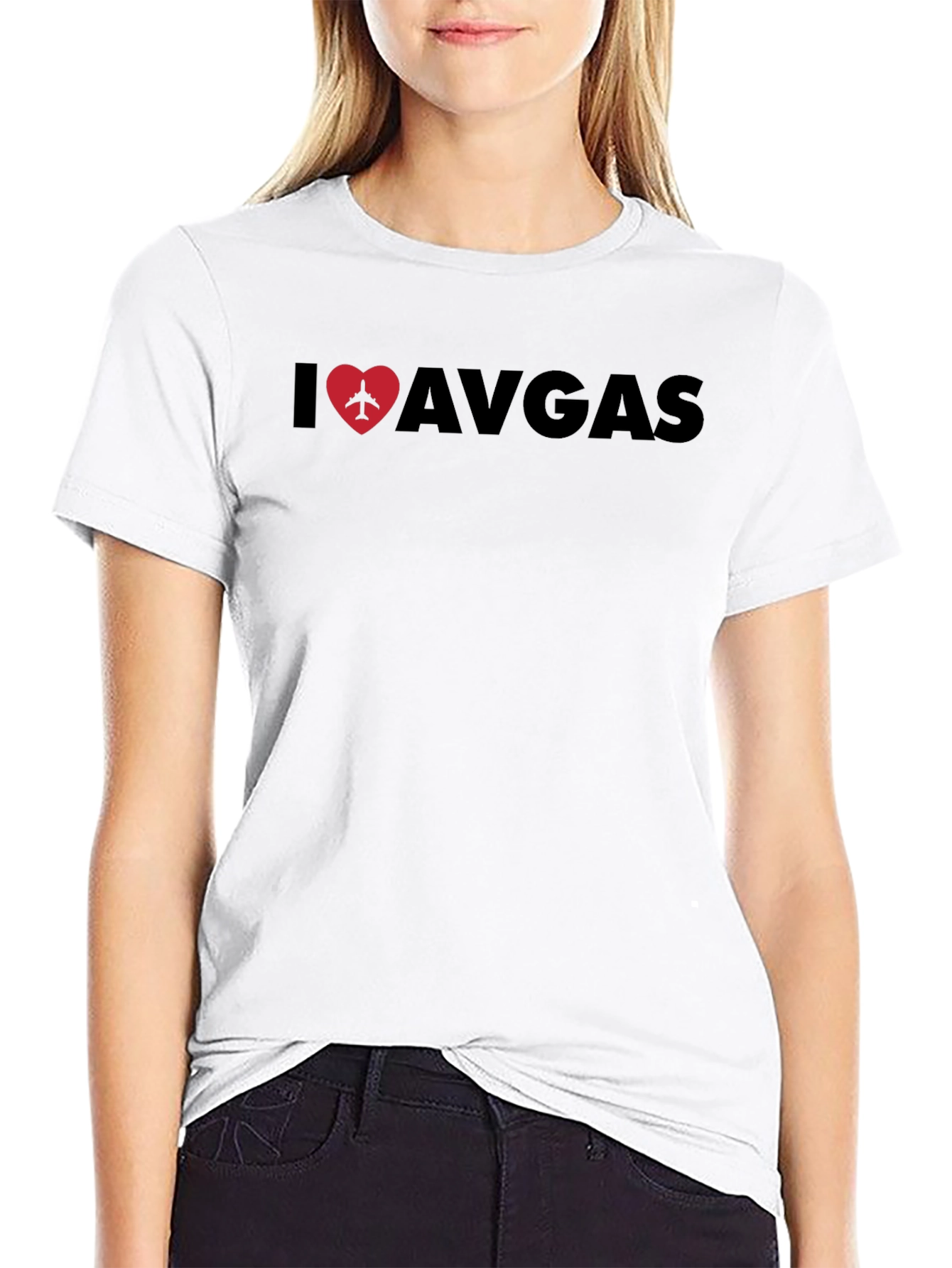 I Love Avgas Black T-Shirt