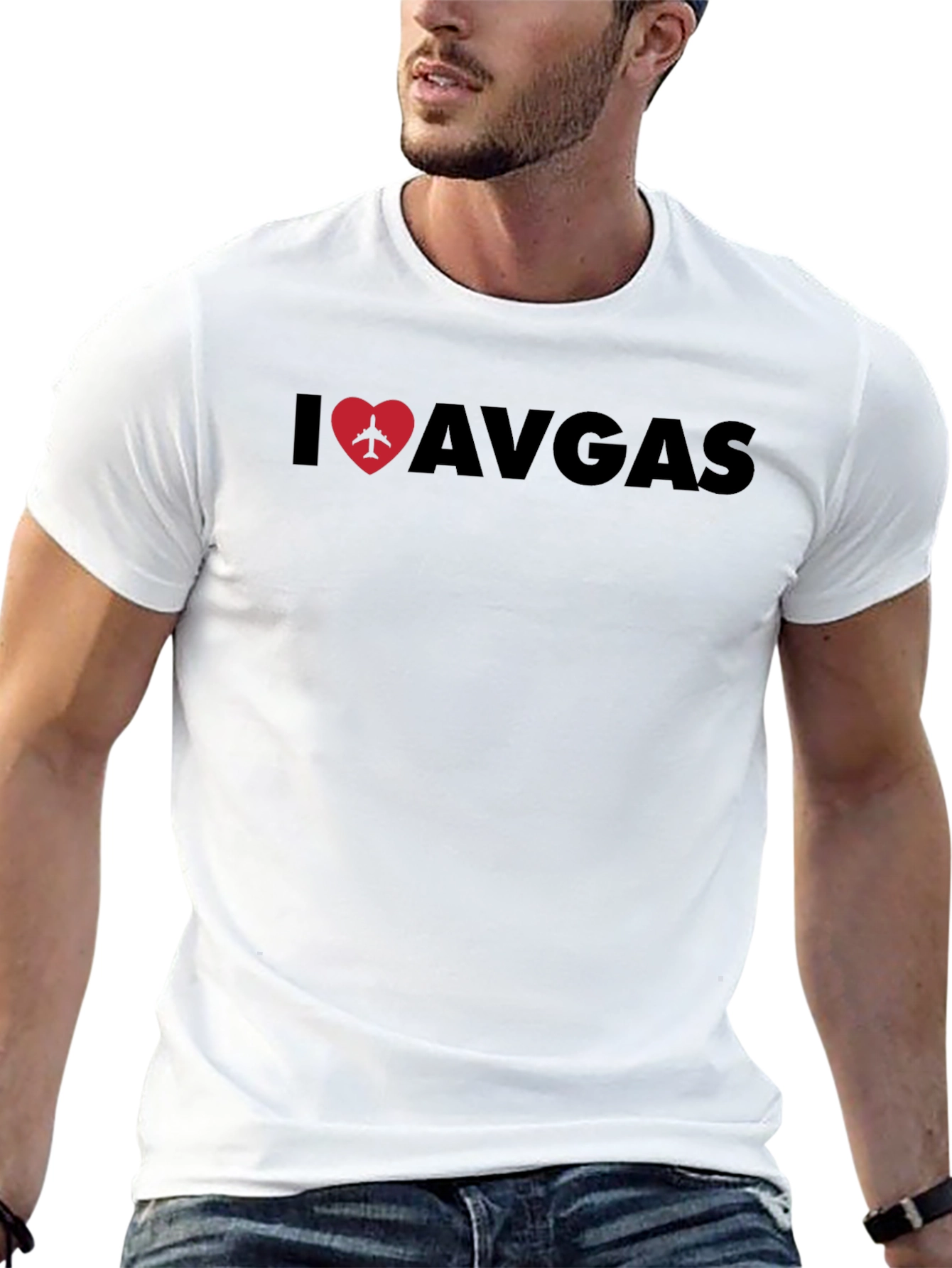 I Love Avgas Black T-Shirt