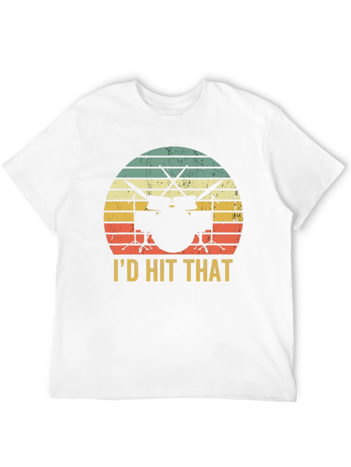 Id Hit That Drum Set Black T-Shirt