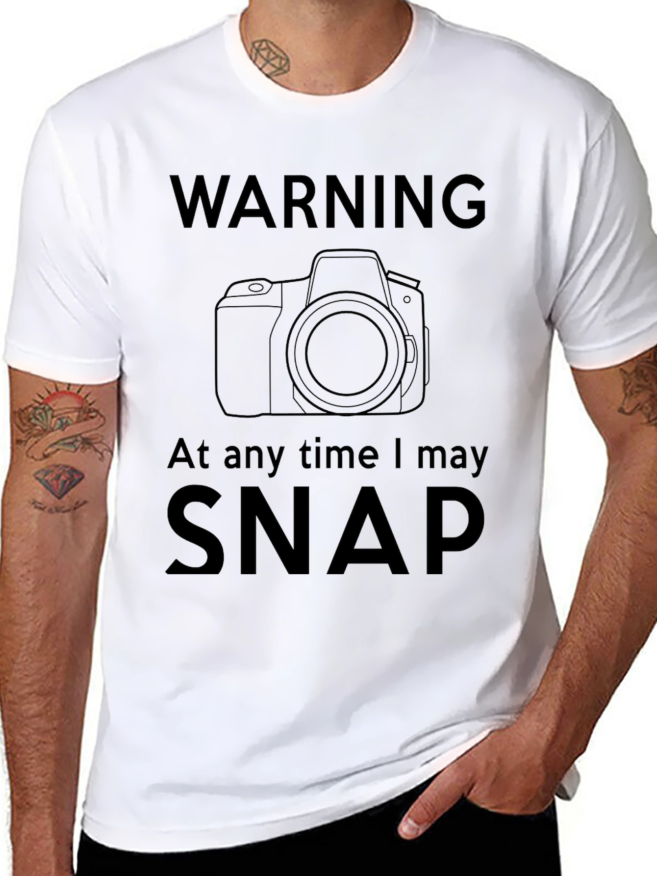 Warning I May Snap Photographer T-Shirt