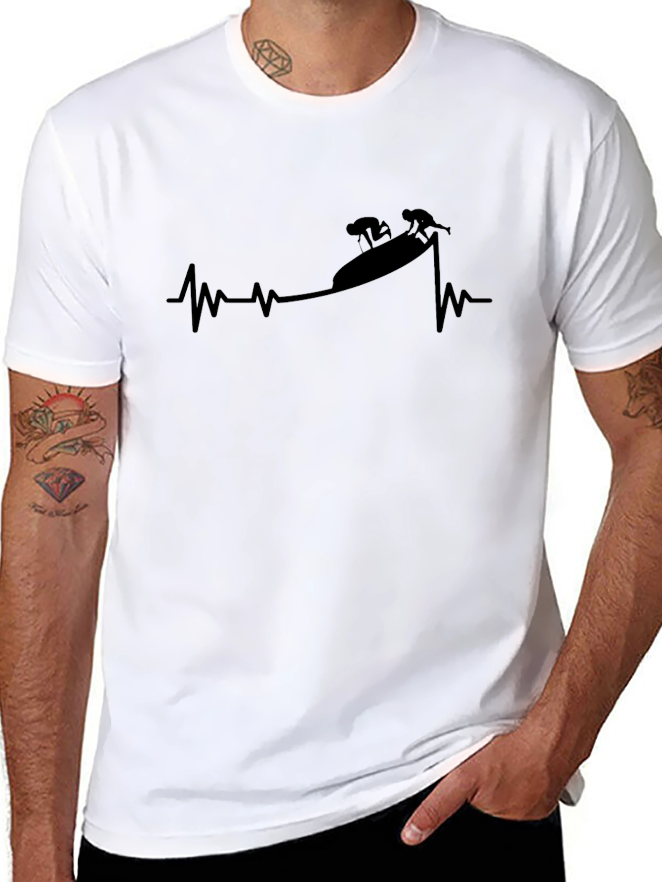 Cyclist Heartbeat Graphic T-Shirt