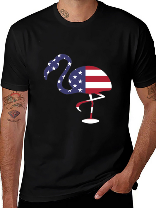 American Flag Flamingo T-Shirt
