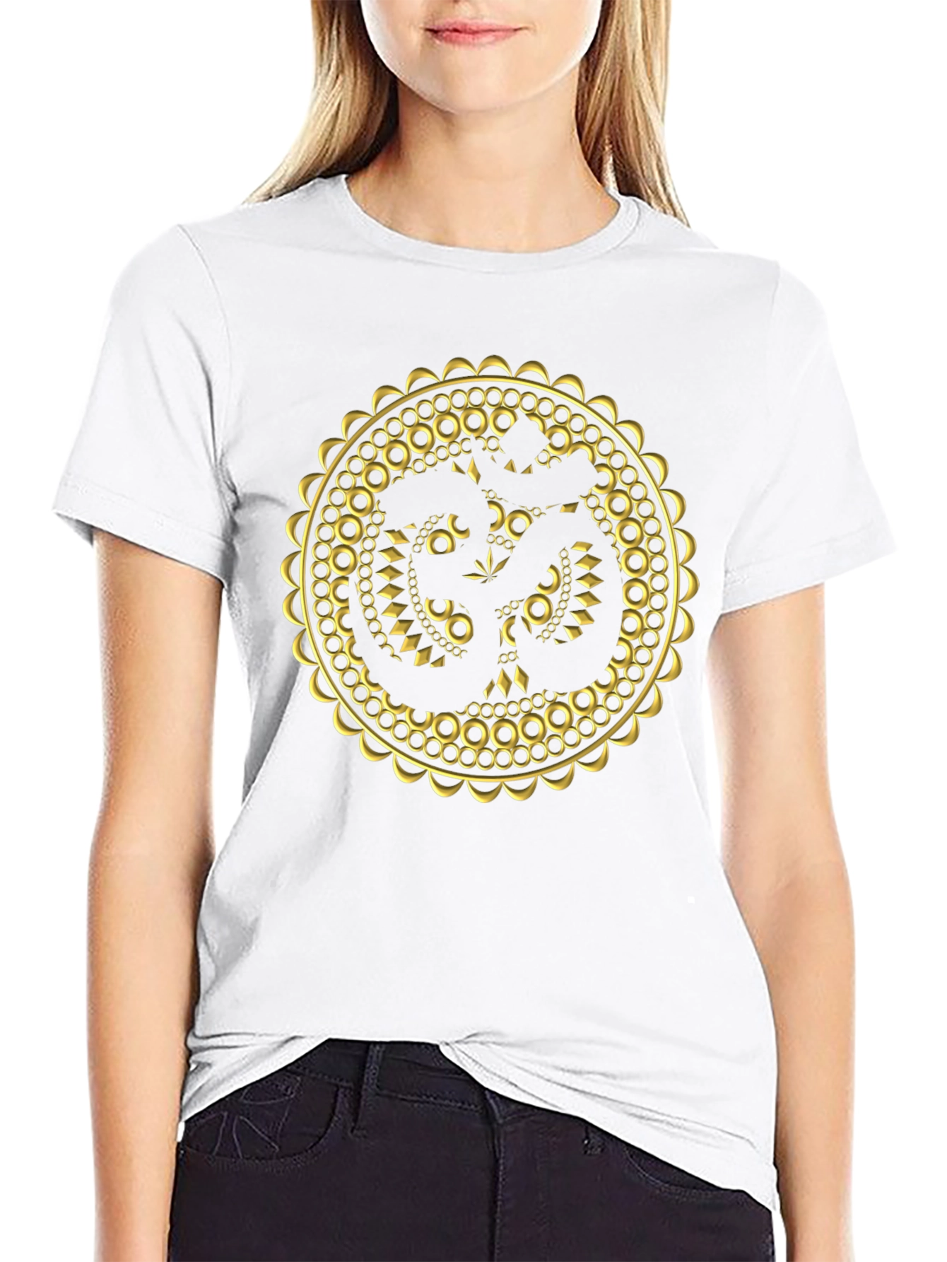Om Mandala Graphic Black Tee
