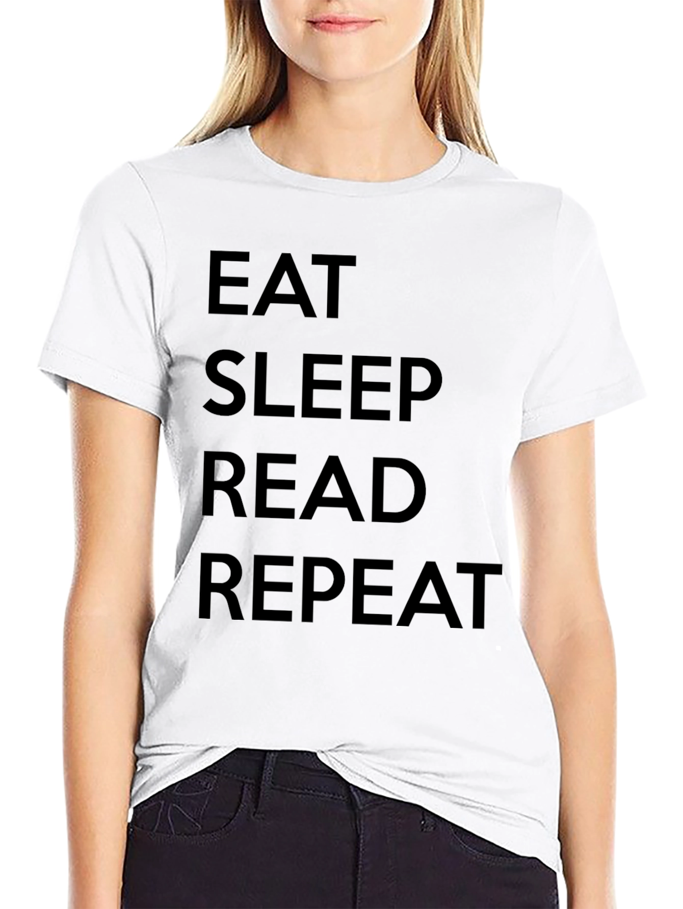 Eat Sleep Read Repeat Graphic Tee