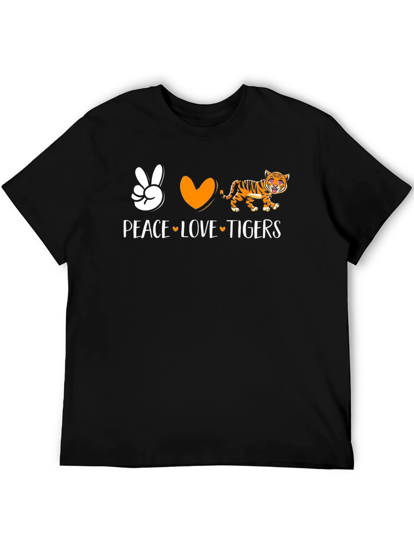 Peace Love Tigers Graphic T-Shirt