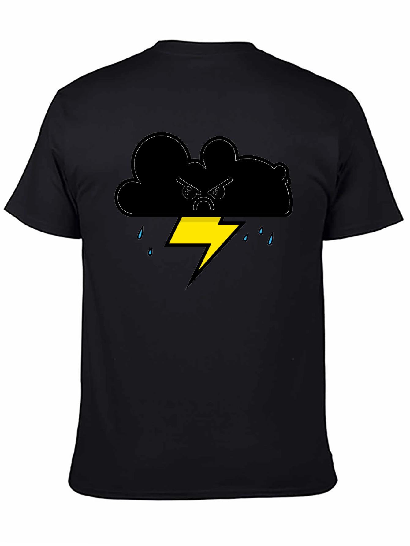Angry Cloud Lightning Bolt Graphic Tee