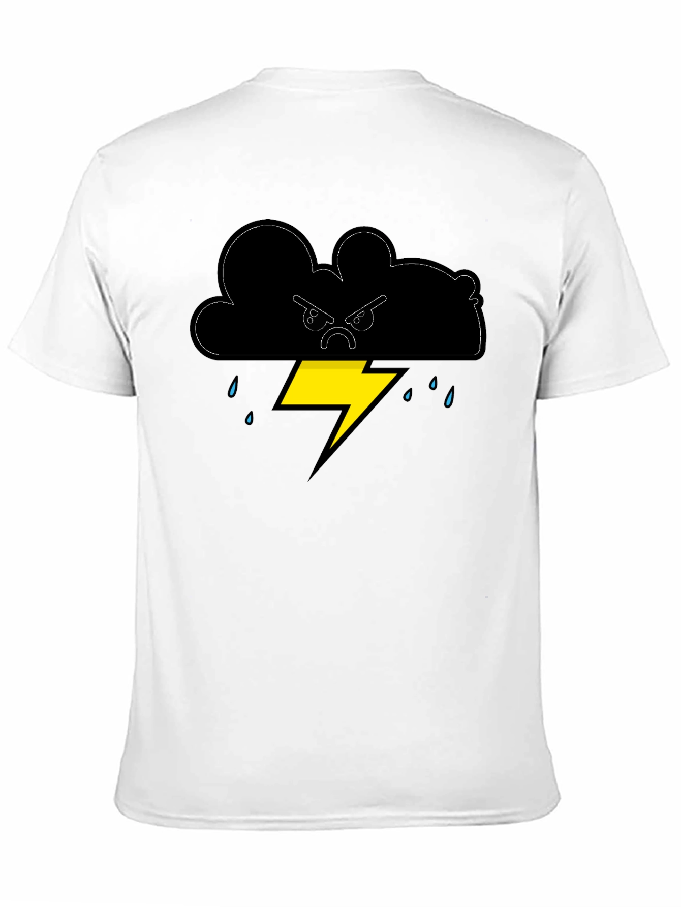 Angry Cloud Lightning Bolt Graphic Tee