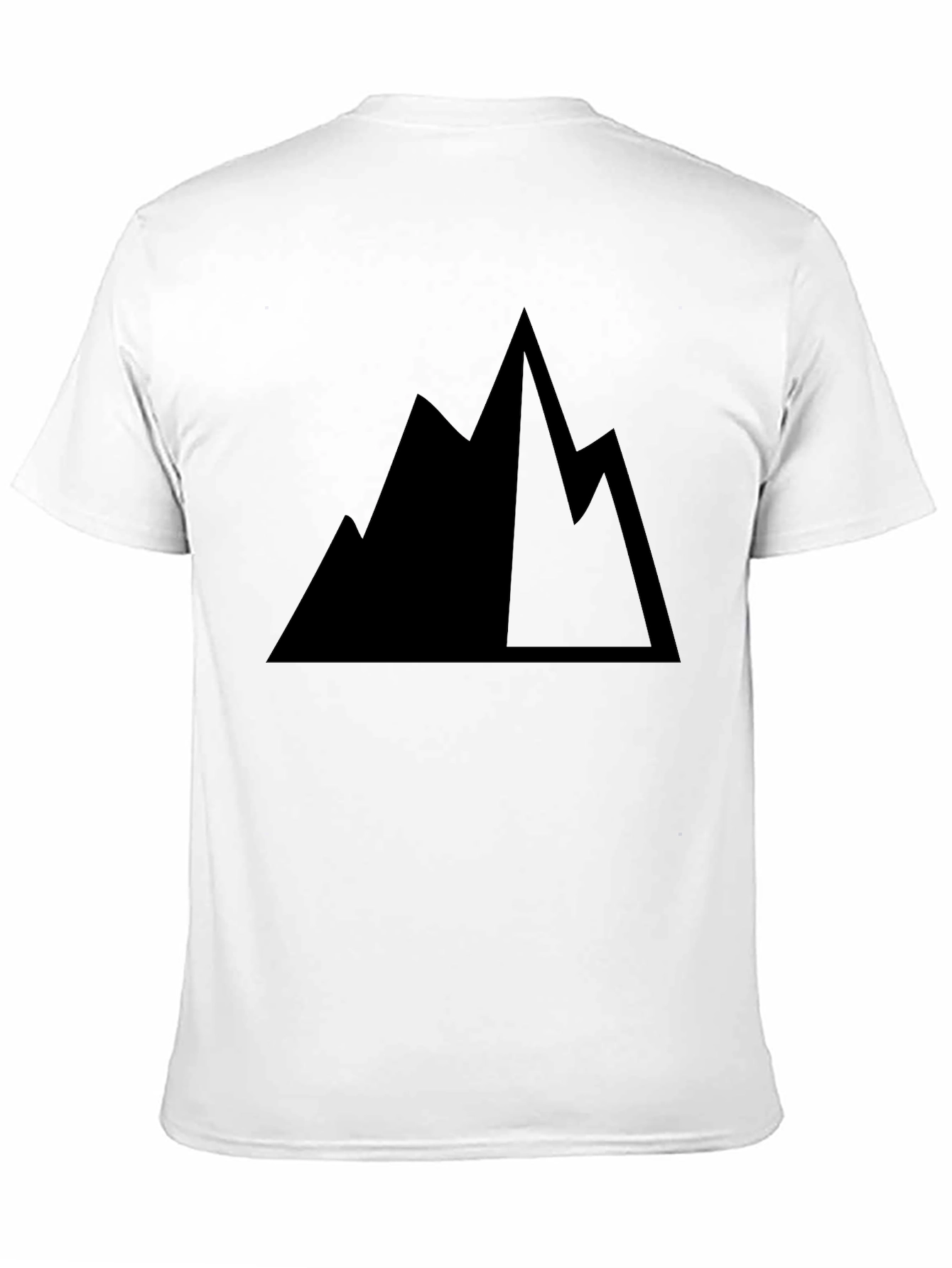Mountain Peak Graphic Tee - Classic Black Cotton T-Shirt