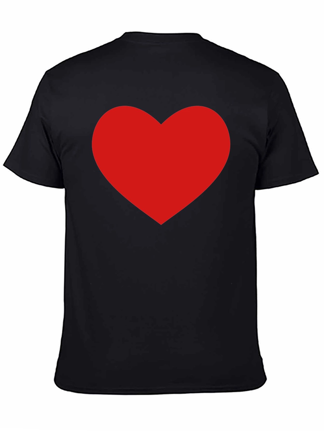 Red Heart Graphic Black T-Shirt