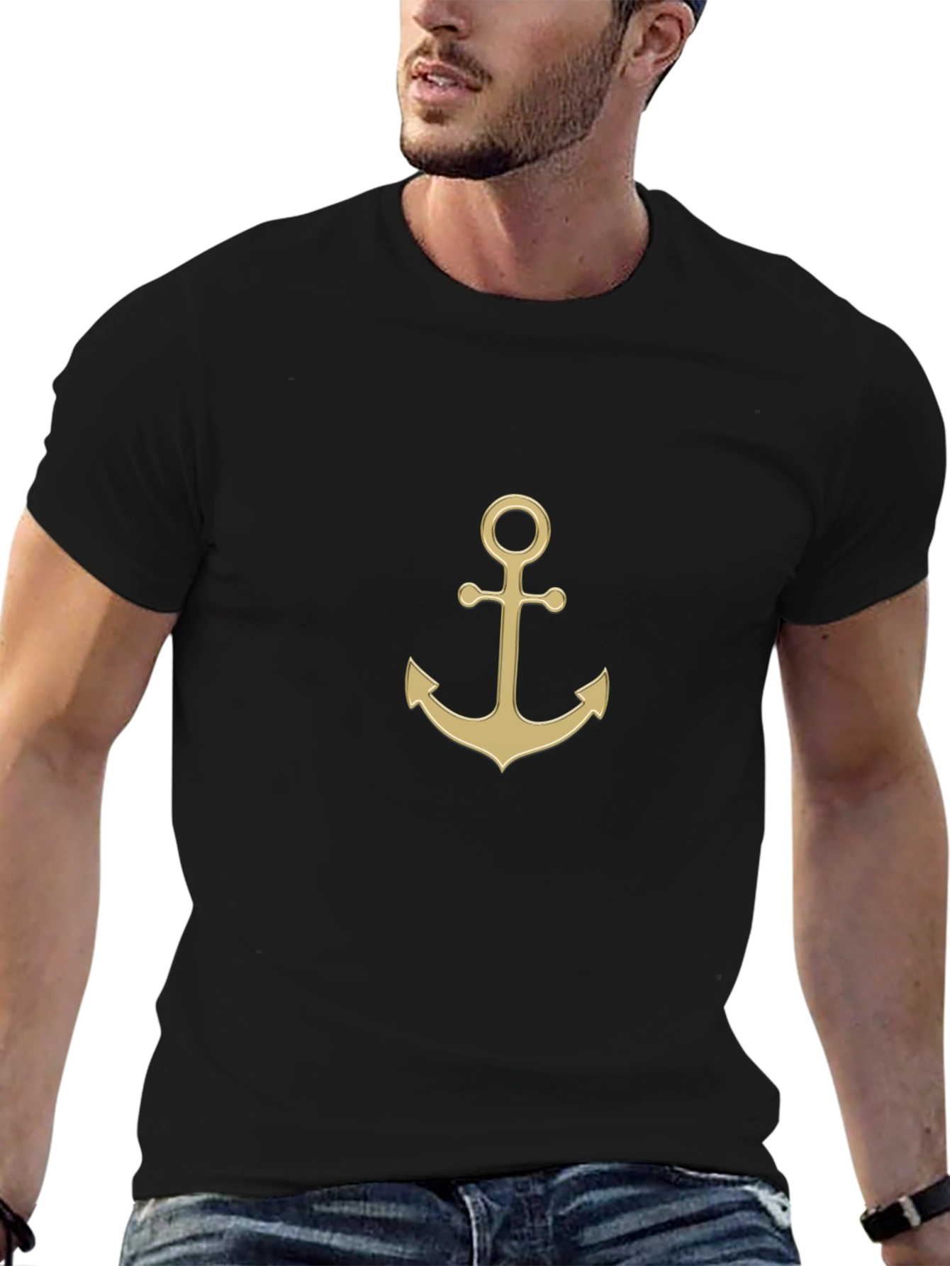 Anchor Graphic Tee - Stylish Nautical Design