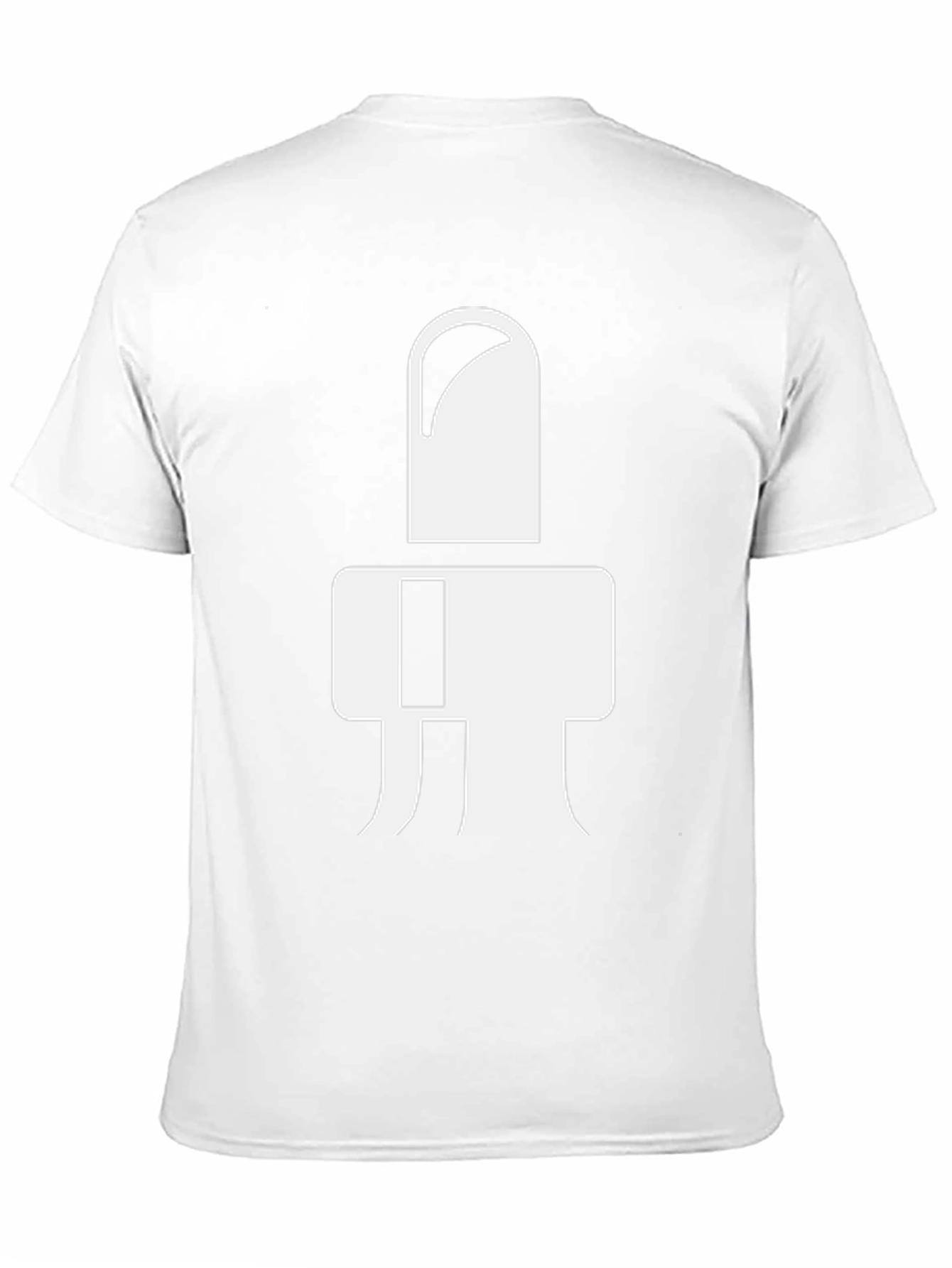 Modern Graphic Tee - Abstract White Design on Black