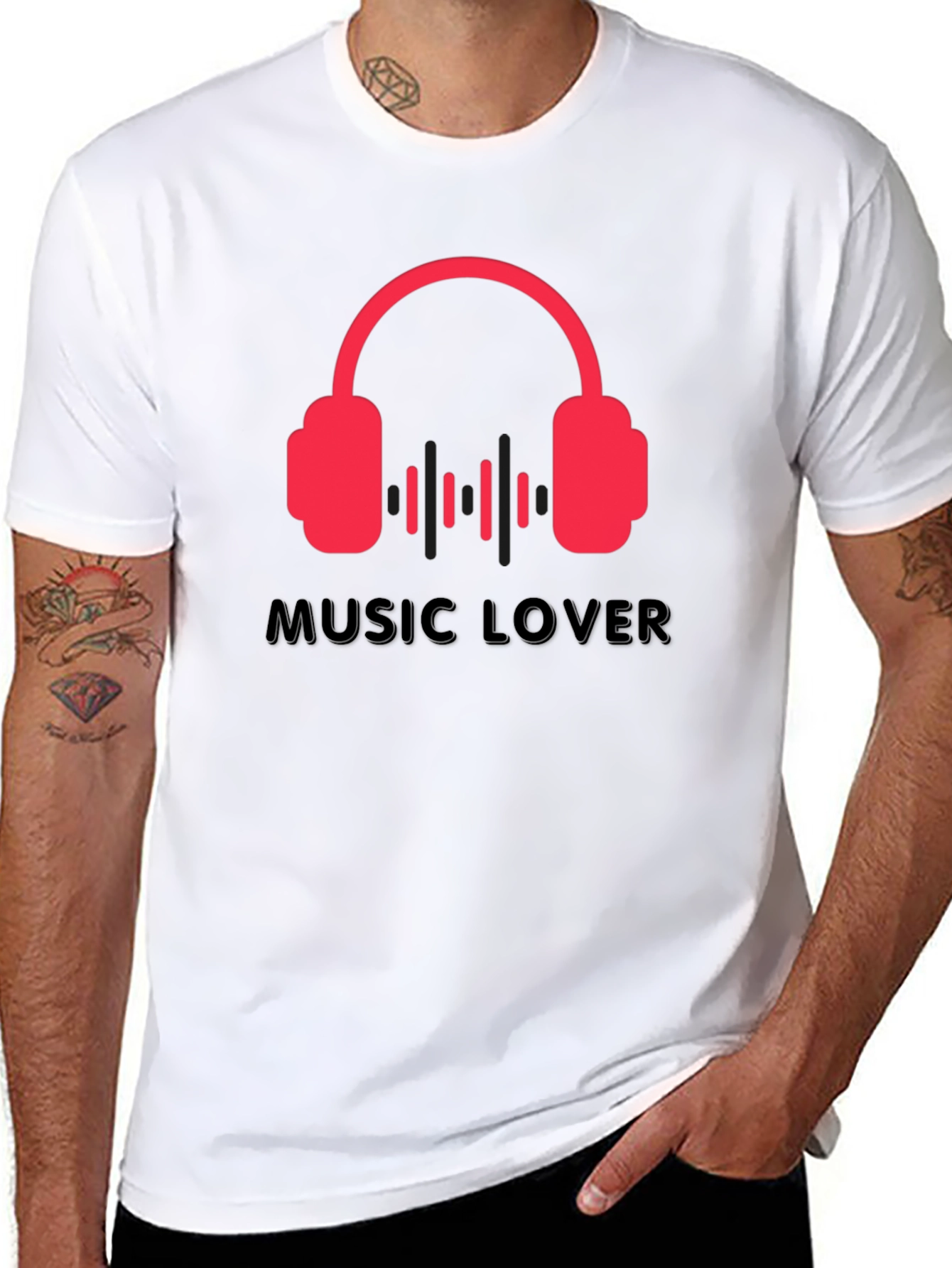 Music Lover Black T-Shirt