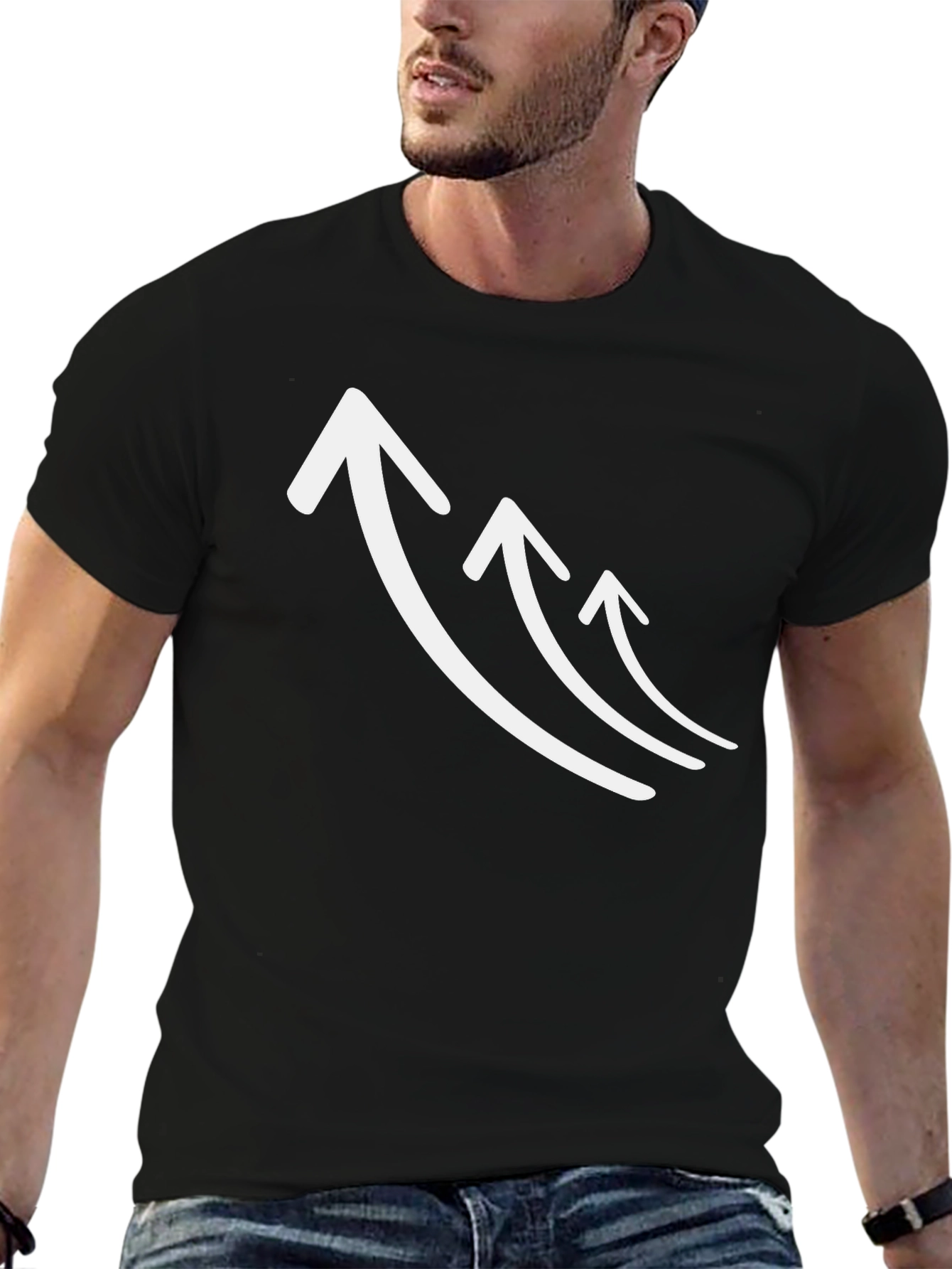 Ascending Arrows Graphic Tee - Modern Style
