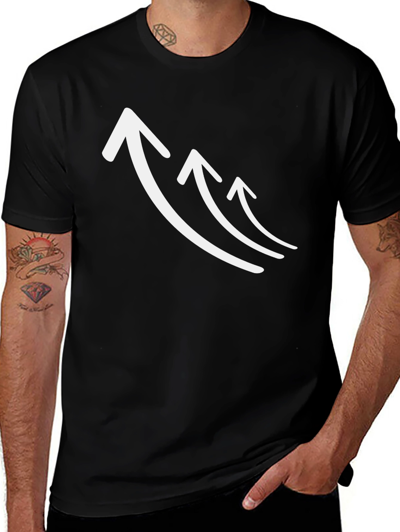 Ascending Arrows Graphic Tee - Modern Style