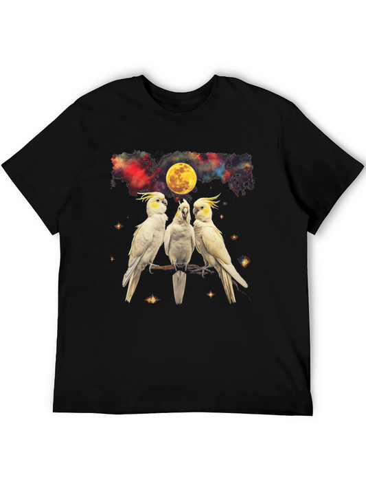 Cockatoo Moon T-Shirt - Celestial Bird Design