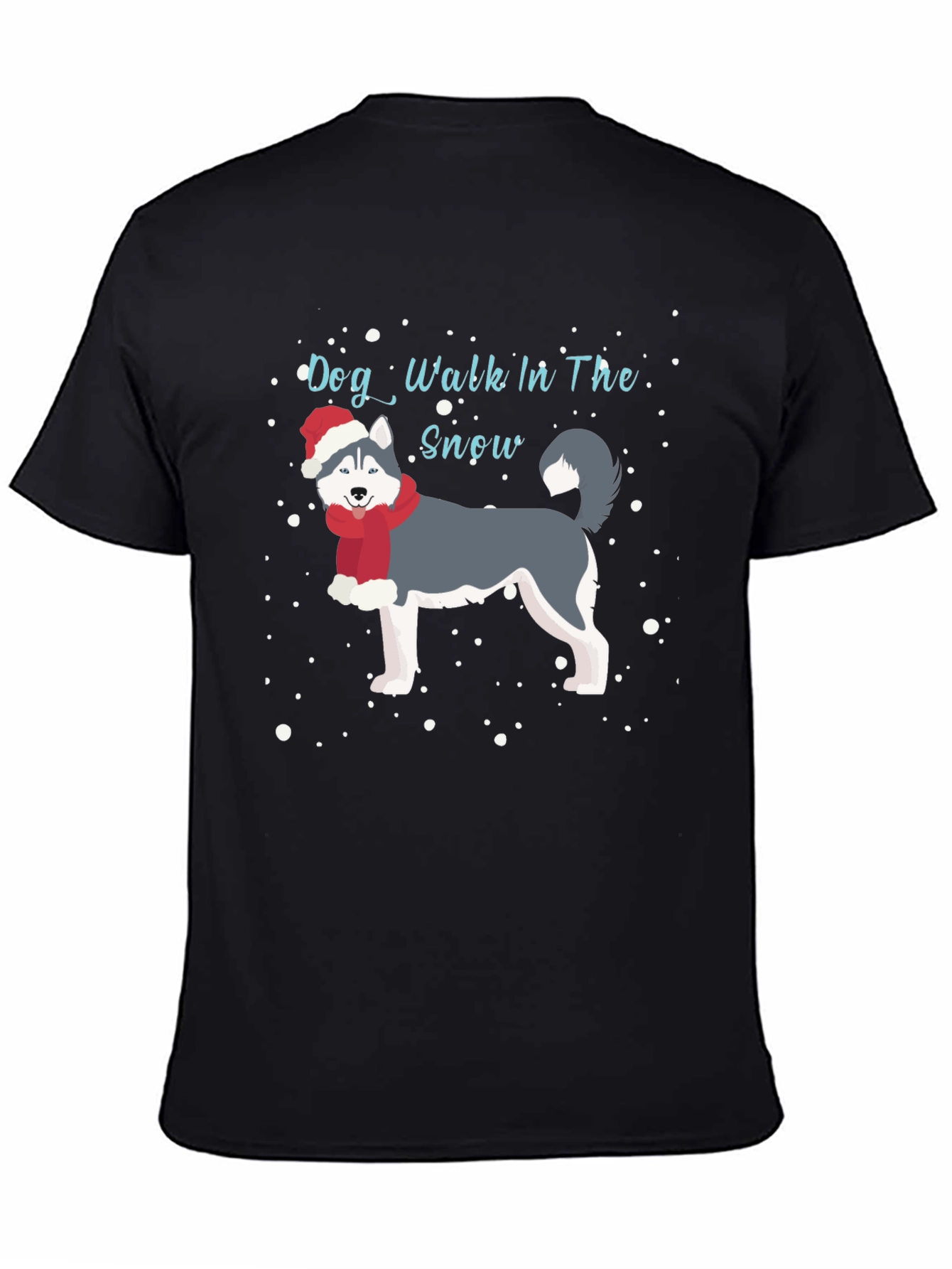 Dog Walk In The Snow Graphic Tee