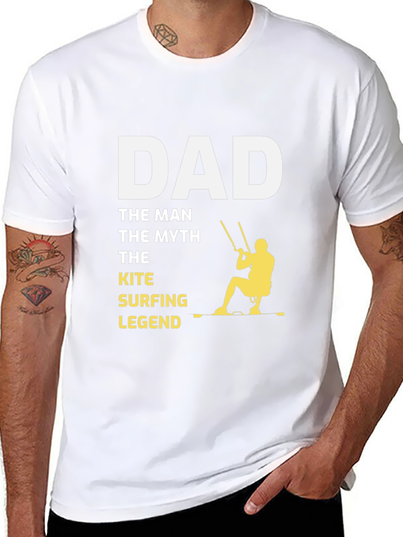 Dad Kite Surfing Legend Graphic Tee