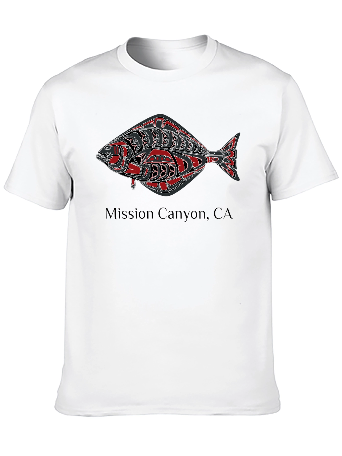 Mission Canyon Fish Graphic Black T-Shirt
