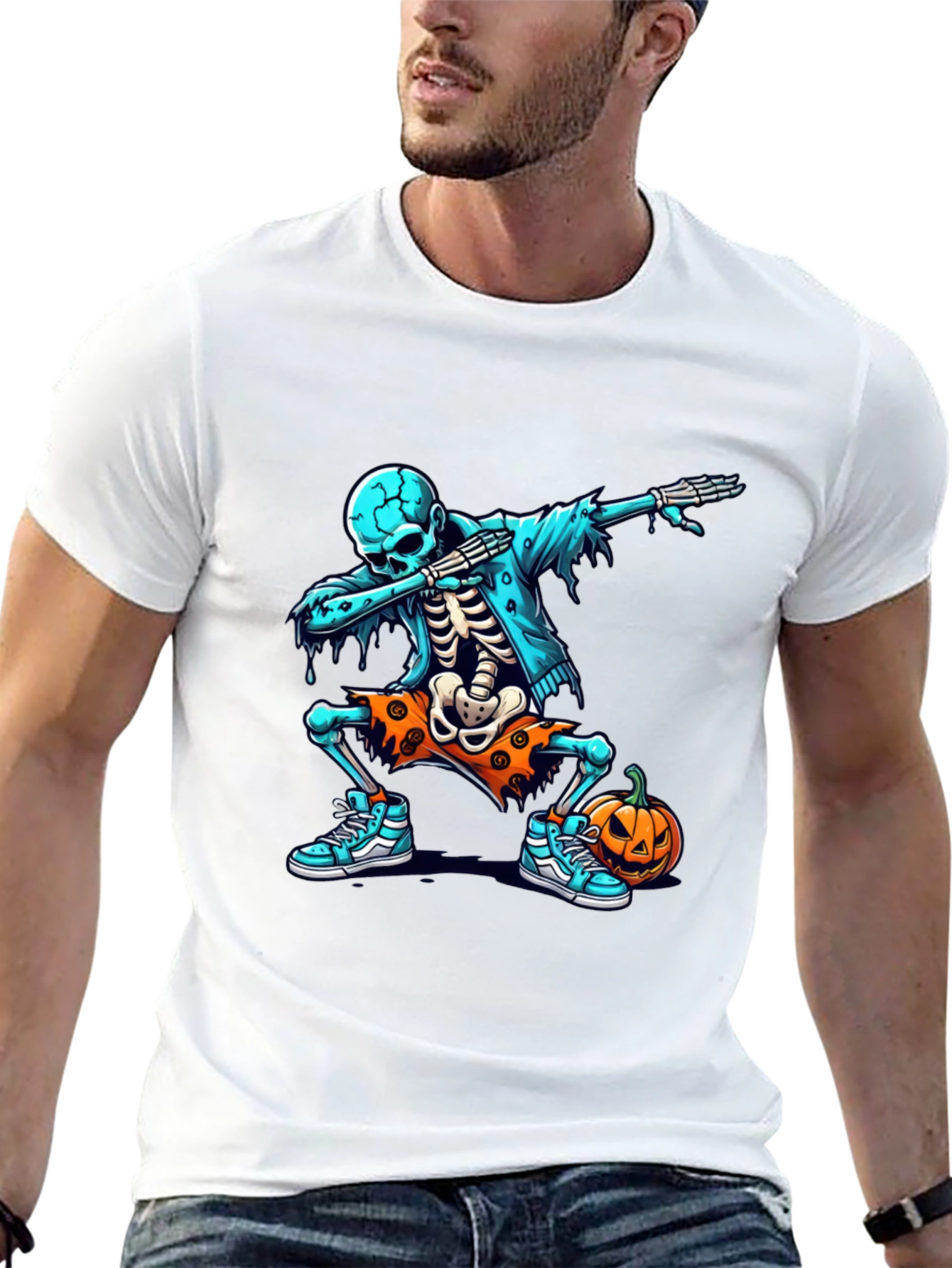 Skeleton Dabbing Halloween T-Shirt