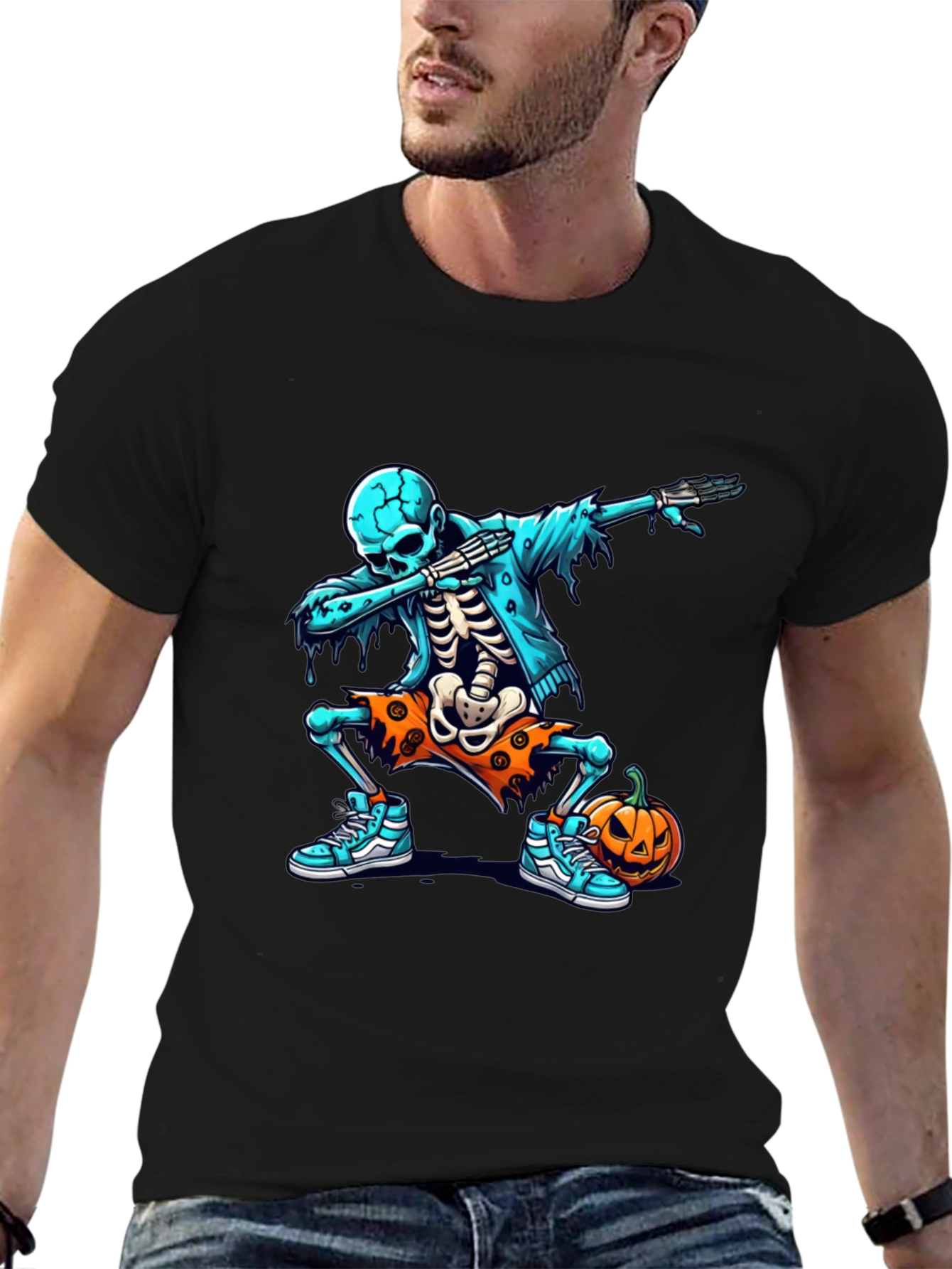 Skeleton Dabbing Halloween T-Shirt