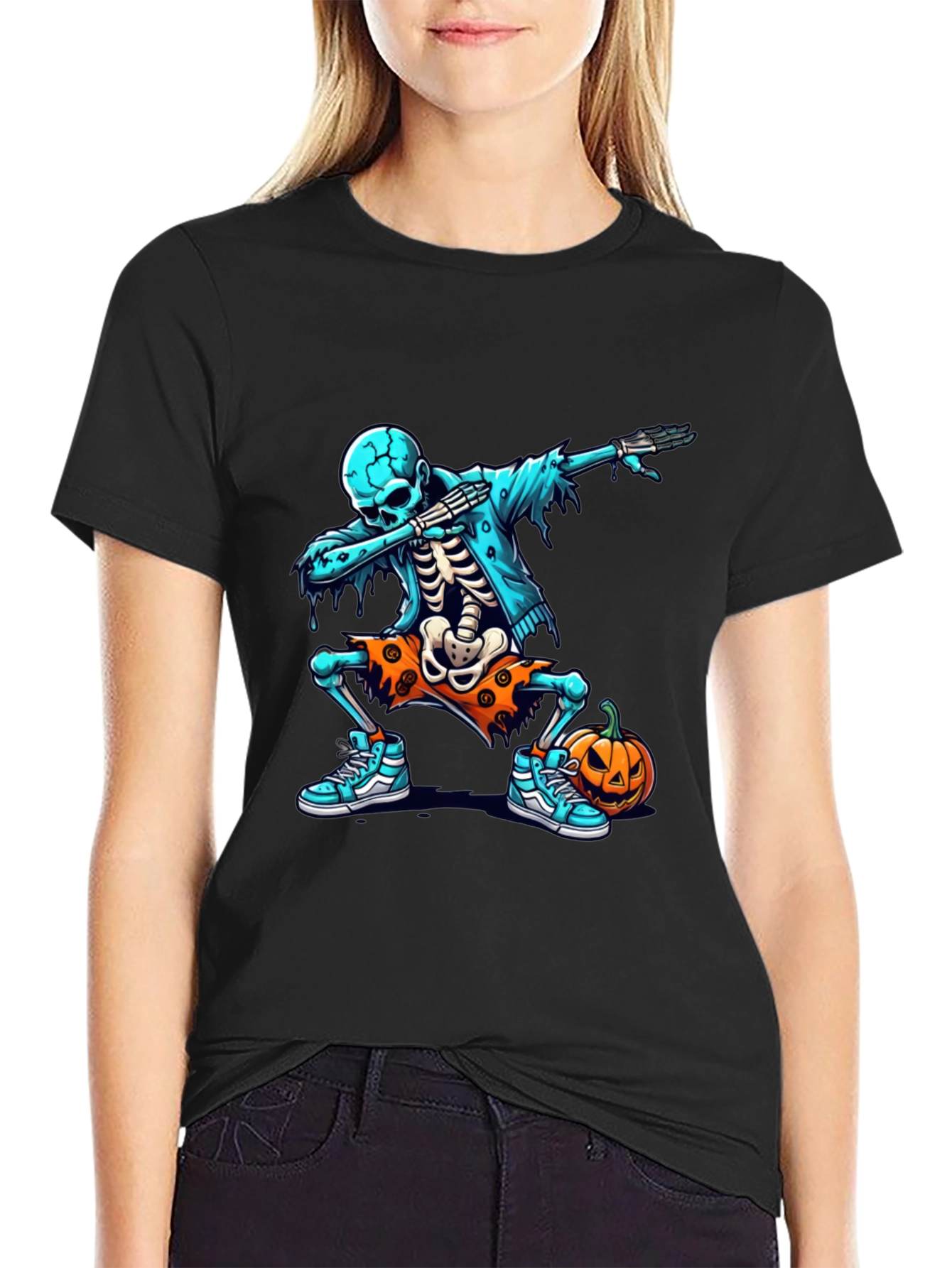 Skeleton Dabbing Halloween T-Shirt