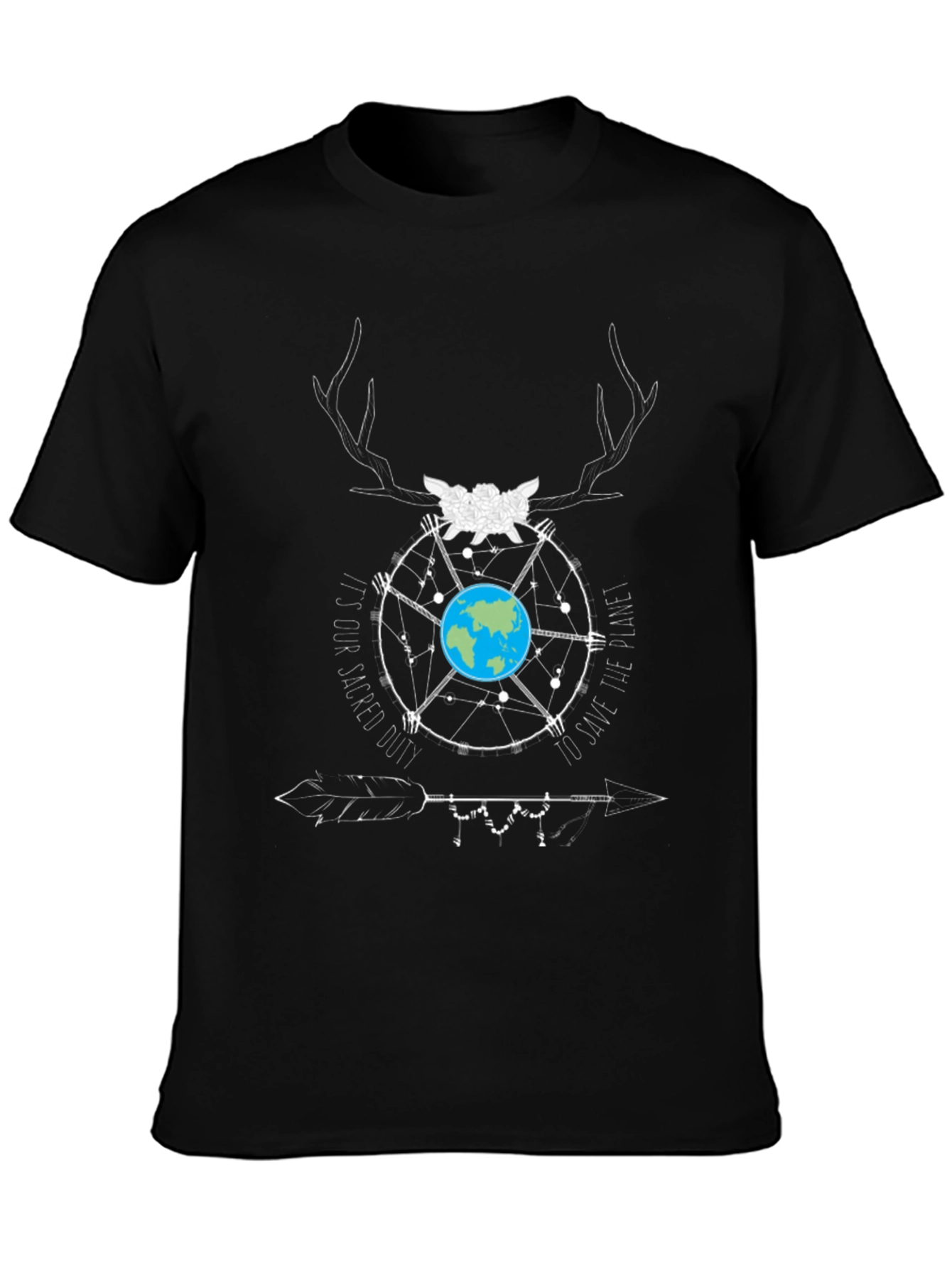 Earth Graphic Tee: Sacred Duty to Save the Planet