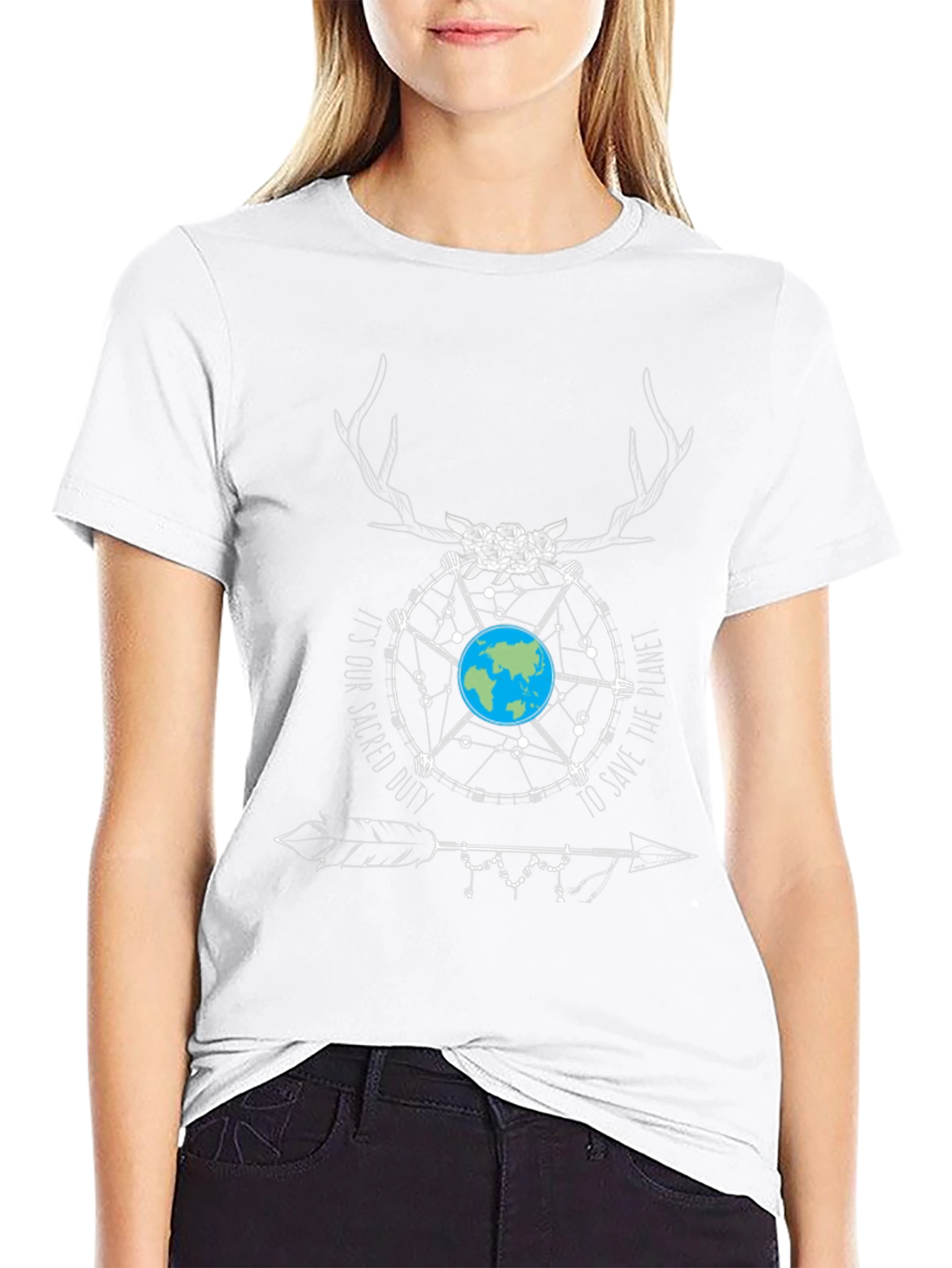 Earth Graphic Tee: Sacred Duty to Save the Planet