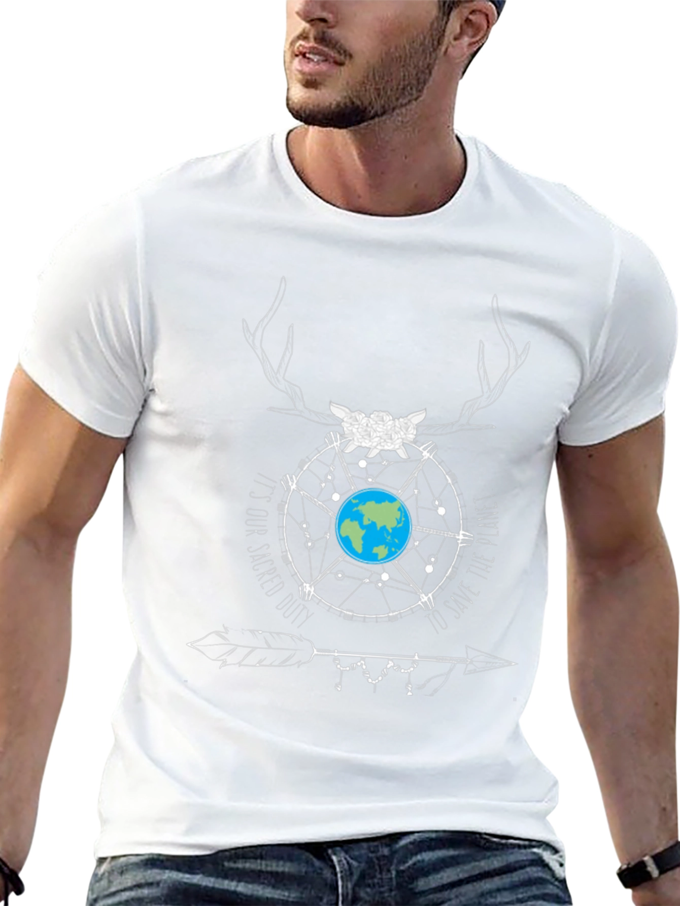 Earth Graphic Tee: Sacred Duty to Save the Planet