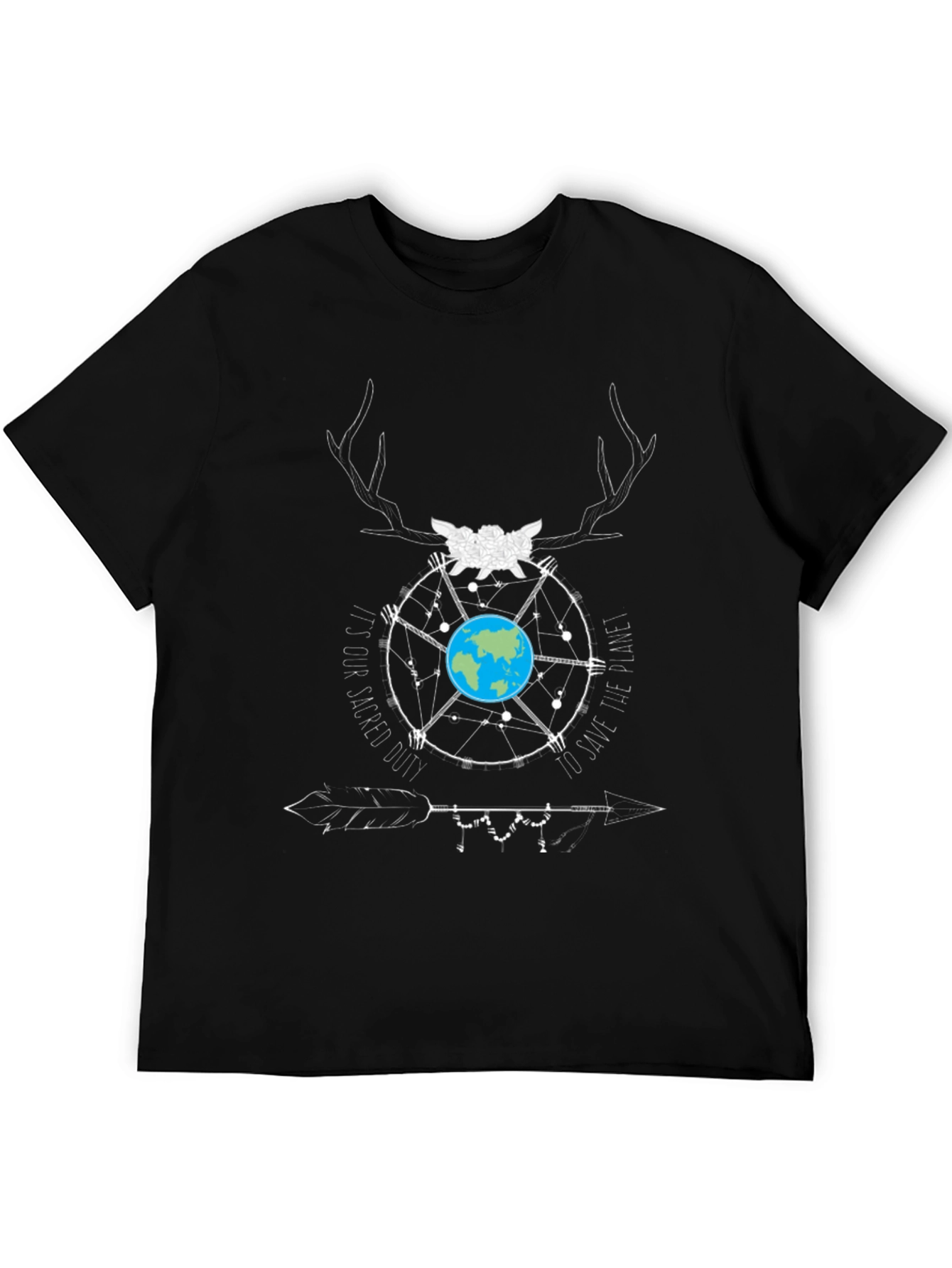 Earth Graphic Tee: Sacred Duty to Save the Planet