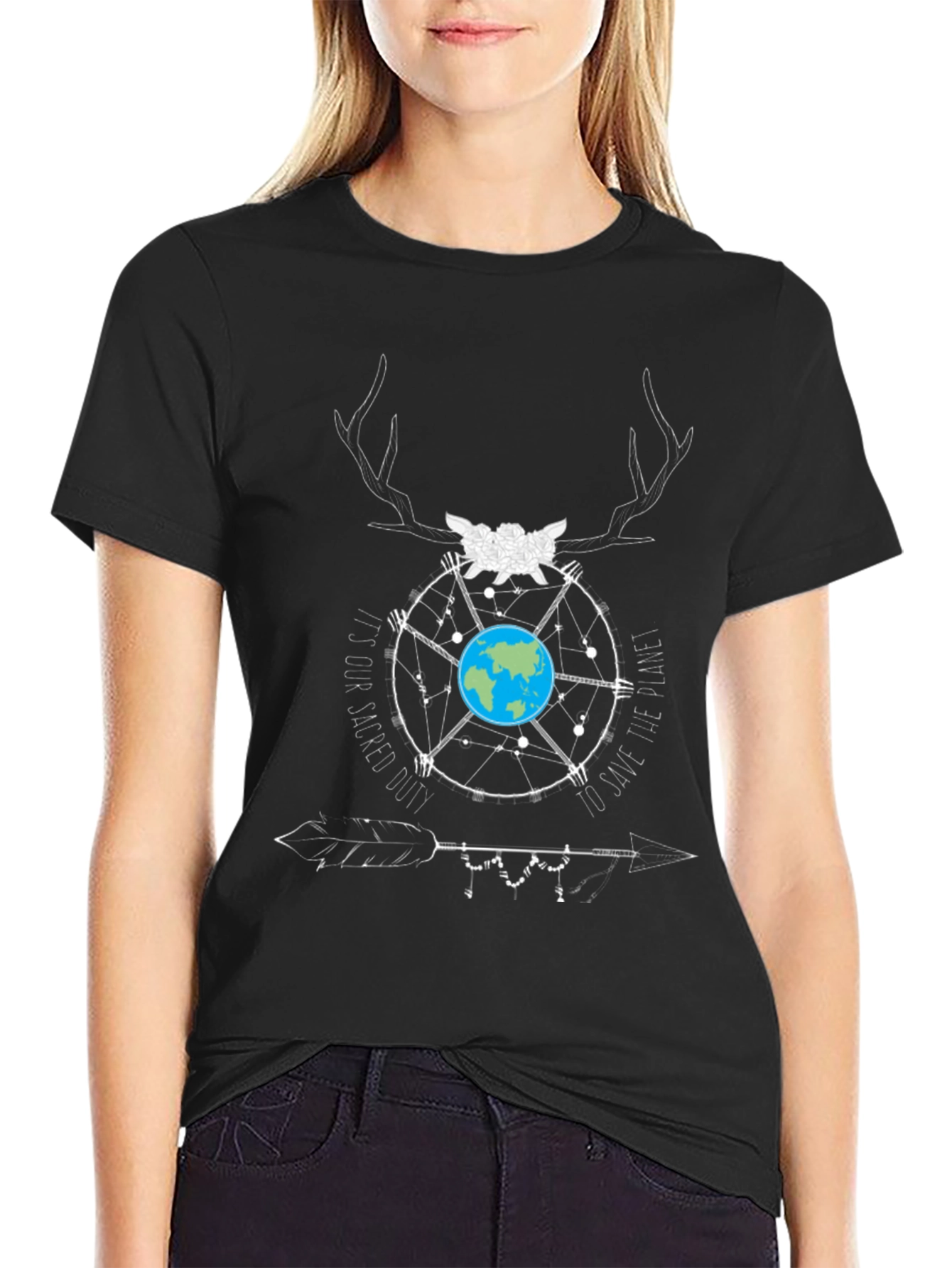 Earth Graphic Tee: Sacred Duty to Save the Planet