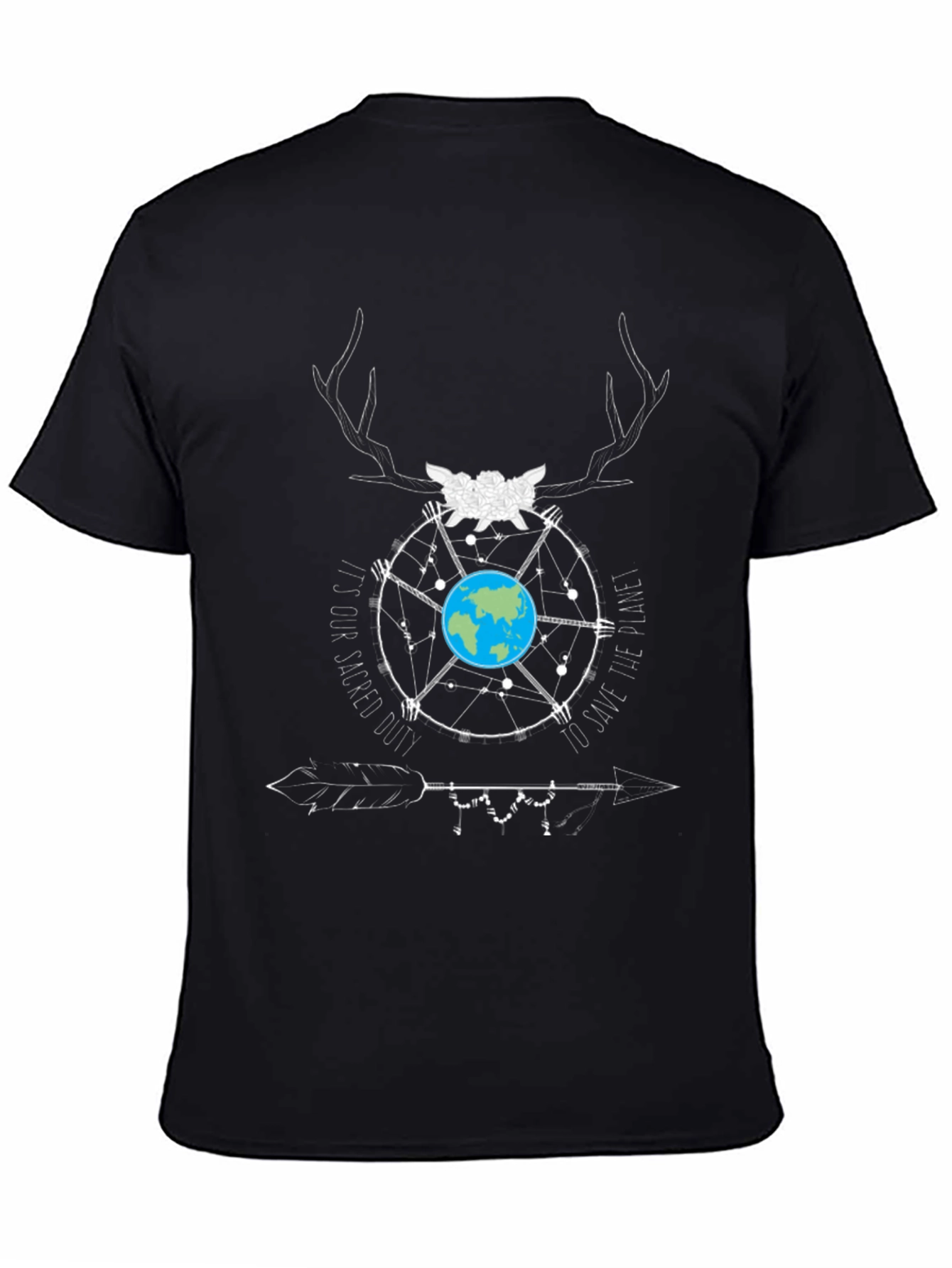 Earth Graphic Tee: Sacred Duty to Save the Planet