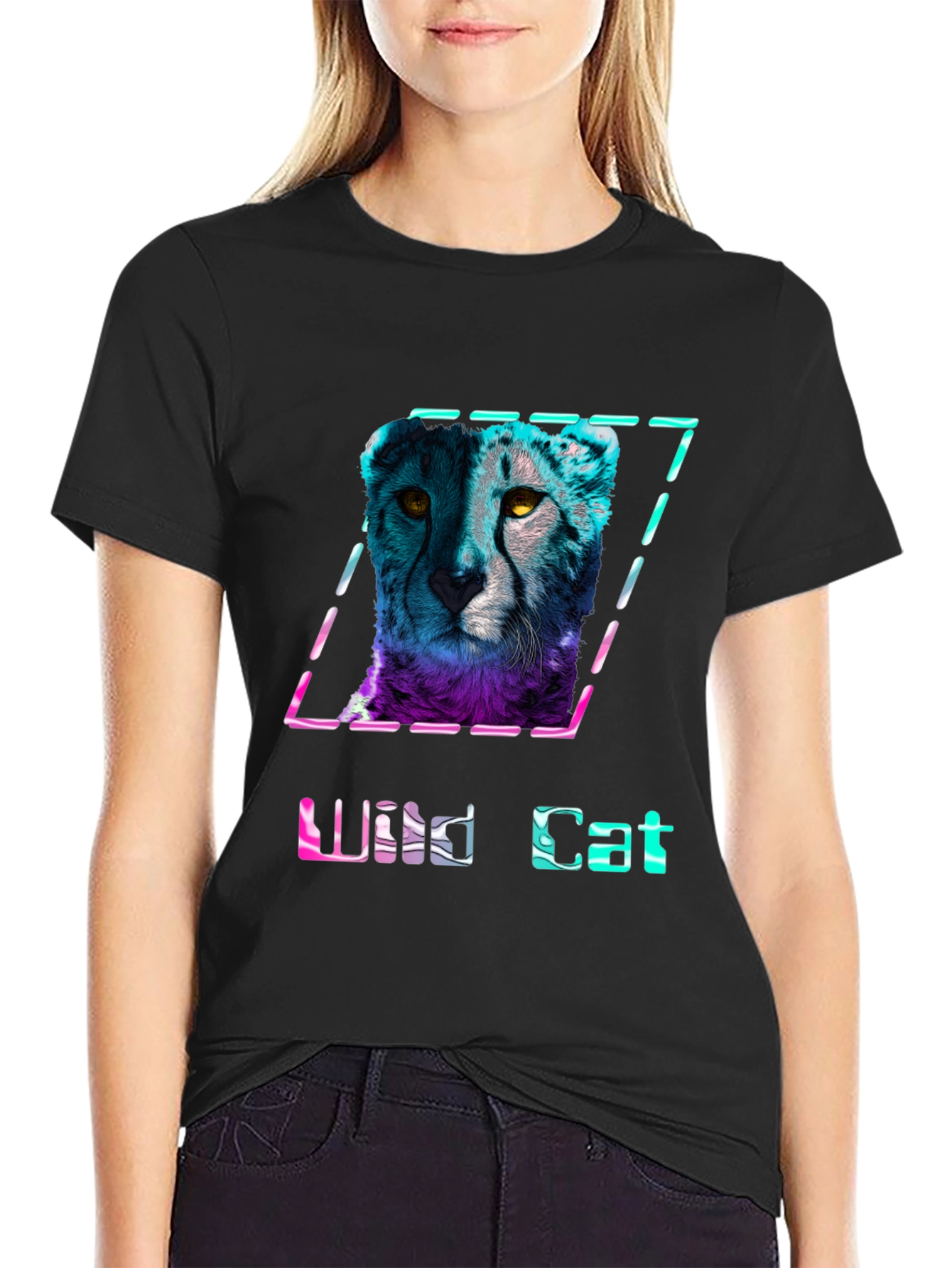 Wild Cat Graphic T-Shirt - Stylish Mens Tee