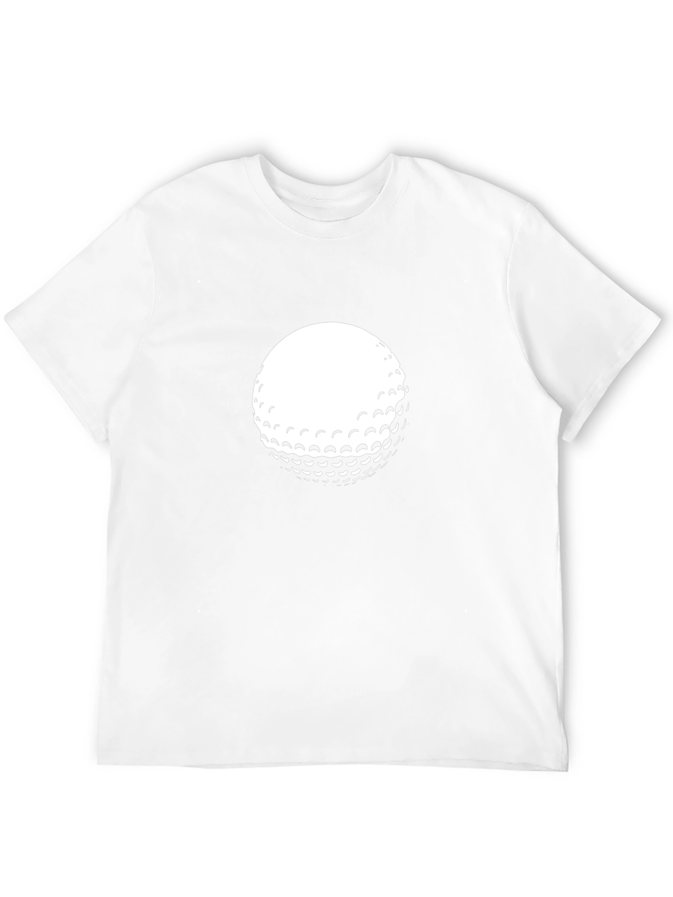 Golf Ball Graphic Tee - Black Cotton T-Shirt