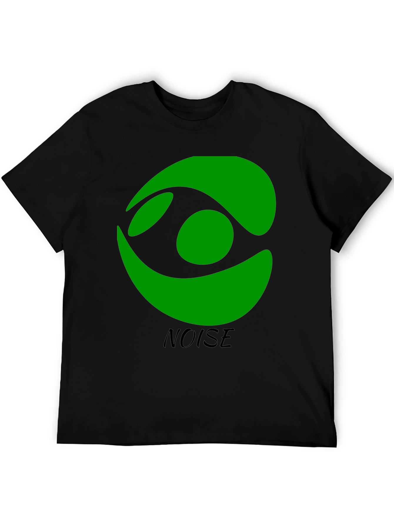 Green Eye Noise Black T-Shirt - Stylish Graphic Tee