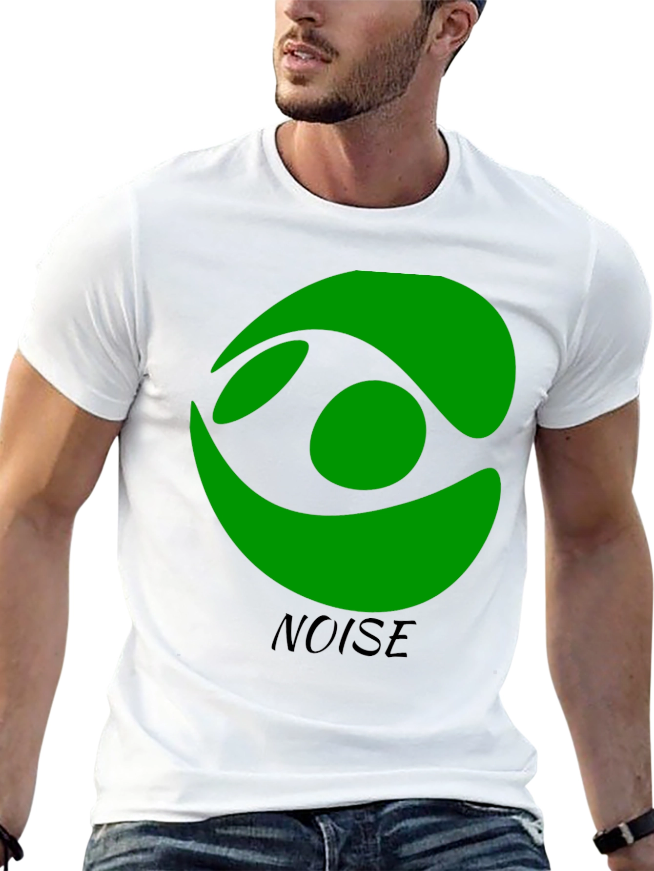 Green Eye Noise Black T-Shirt - Stylish Graphic Tee