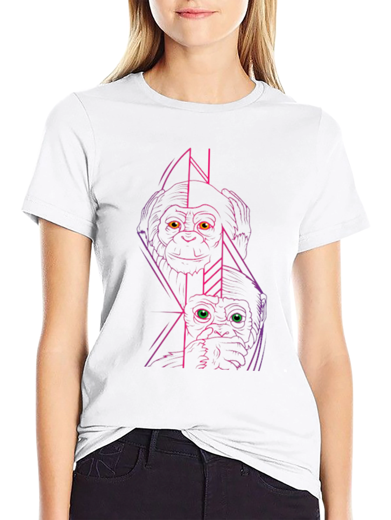 Geometric Monkey Graphic Tee