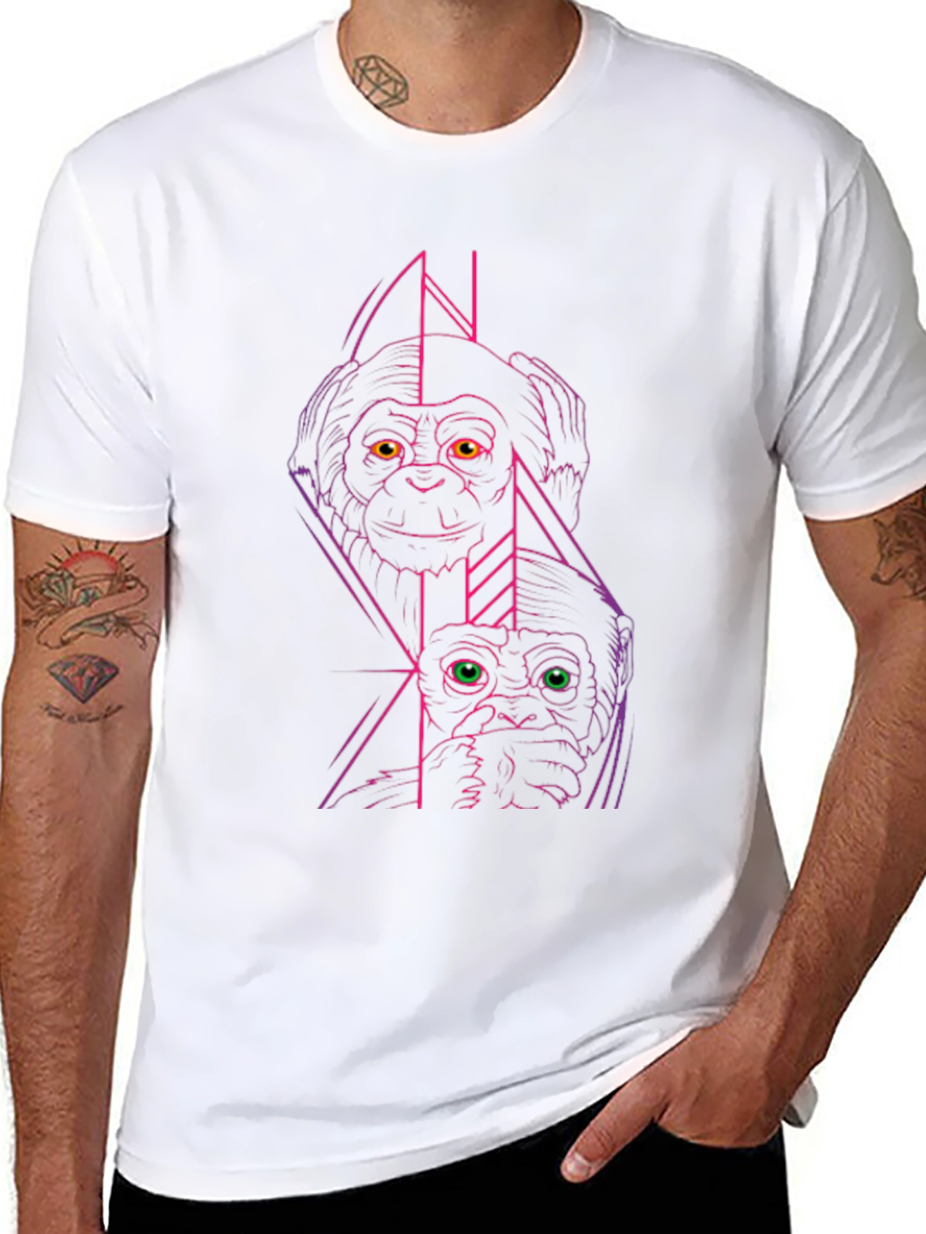 Geometric Monkey Graphic Tee