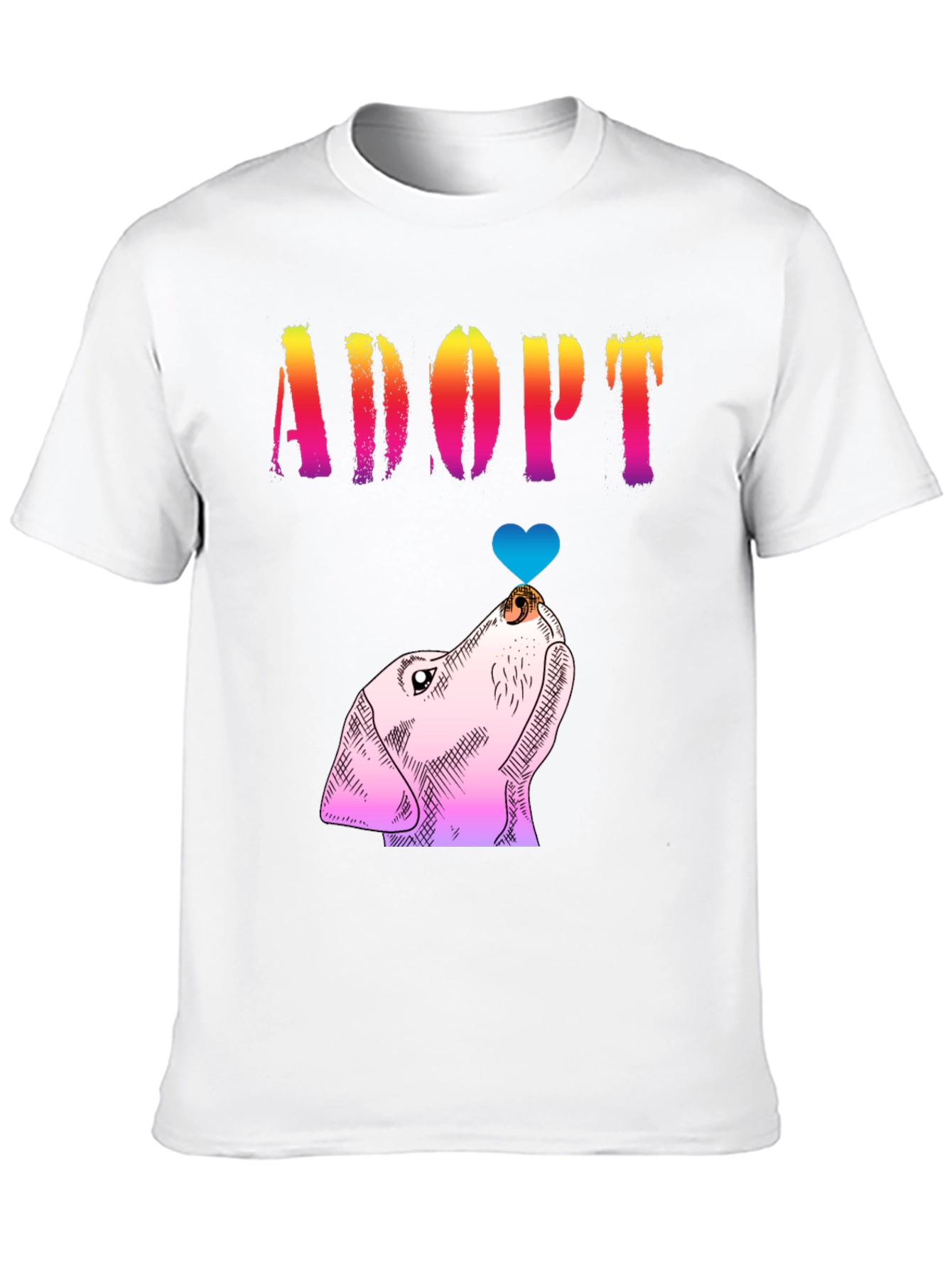 Adopt a Dog Graphic Tee - Mens Black T-Shirt