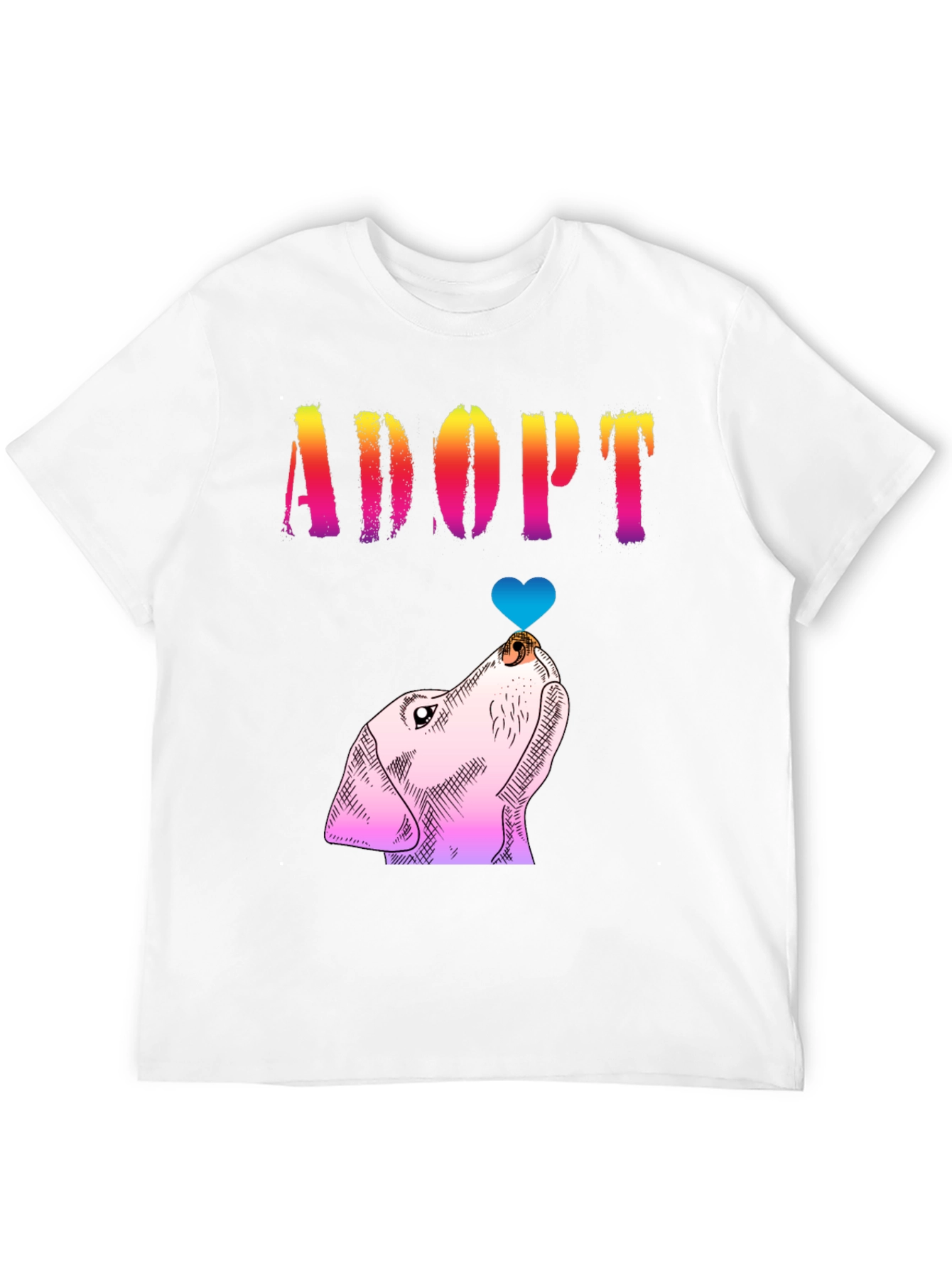 Adopt a Dog Graphic Tee - Mens Black T-Shirt