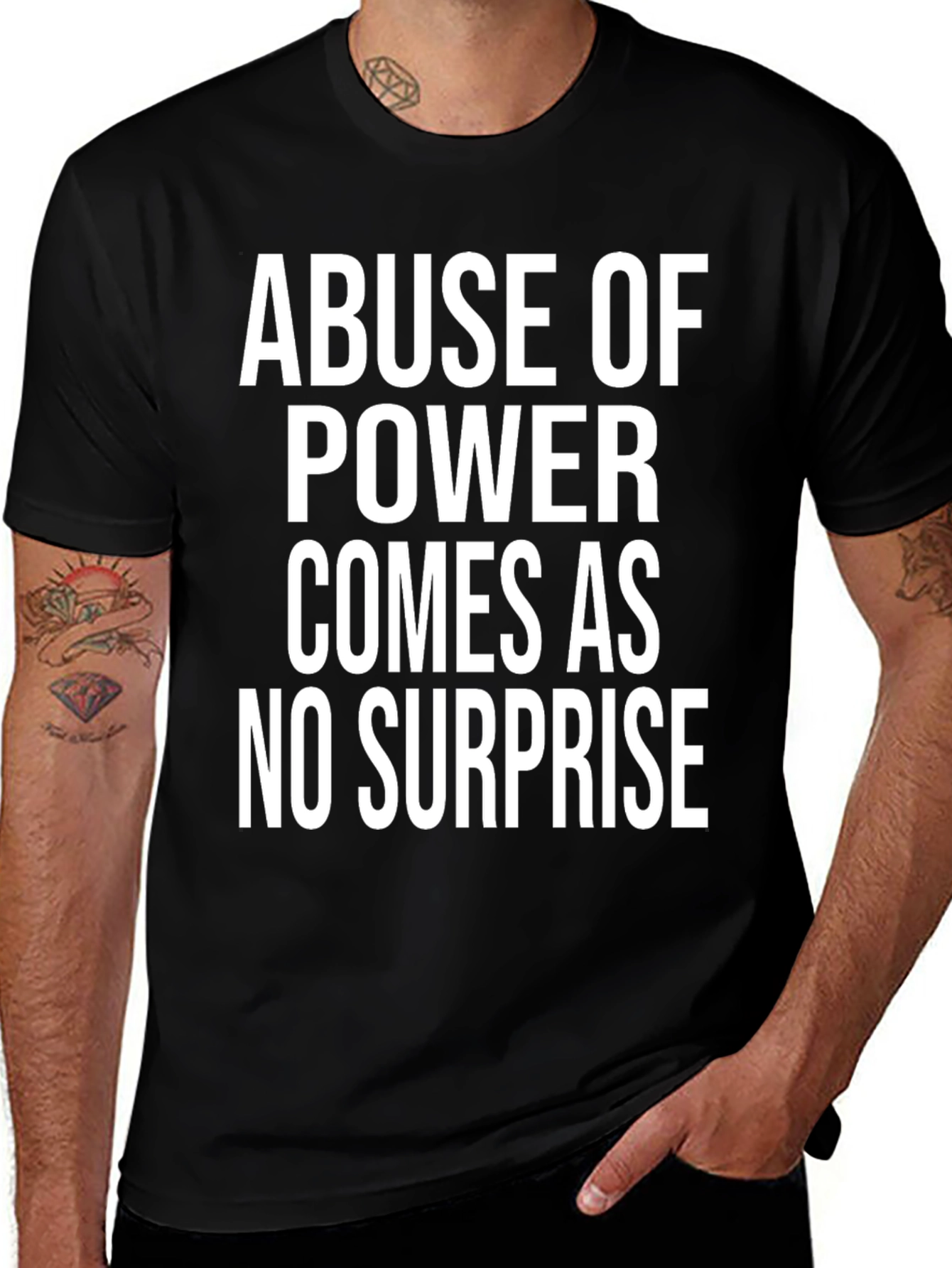 Abuse of Power Statement Tee - Black T-Shirt