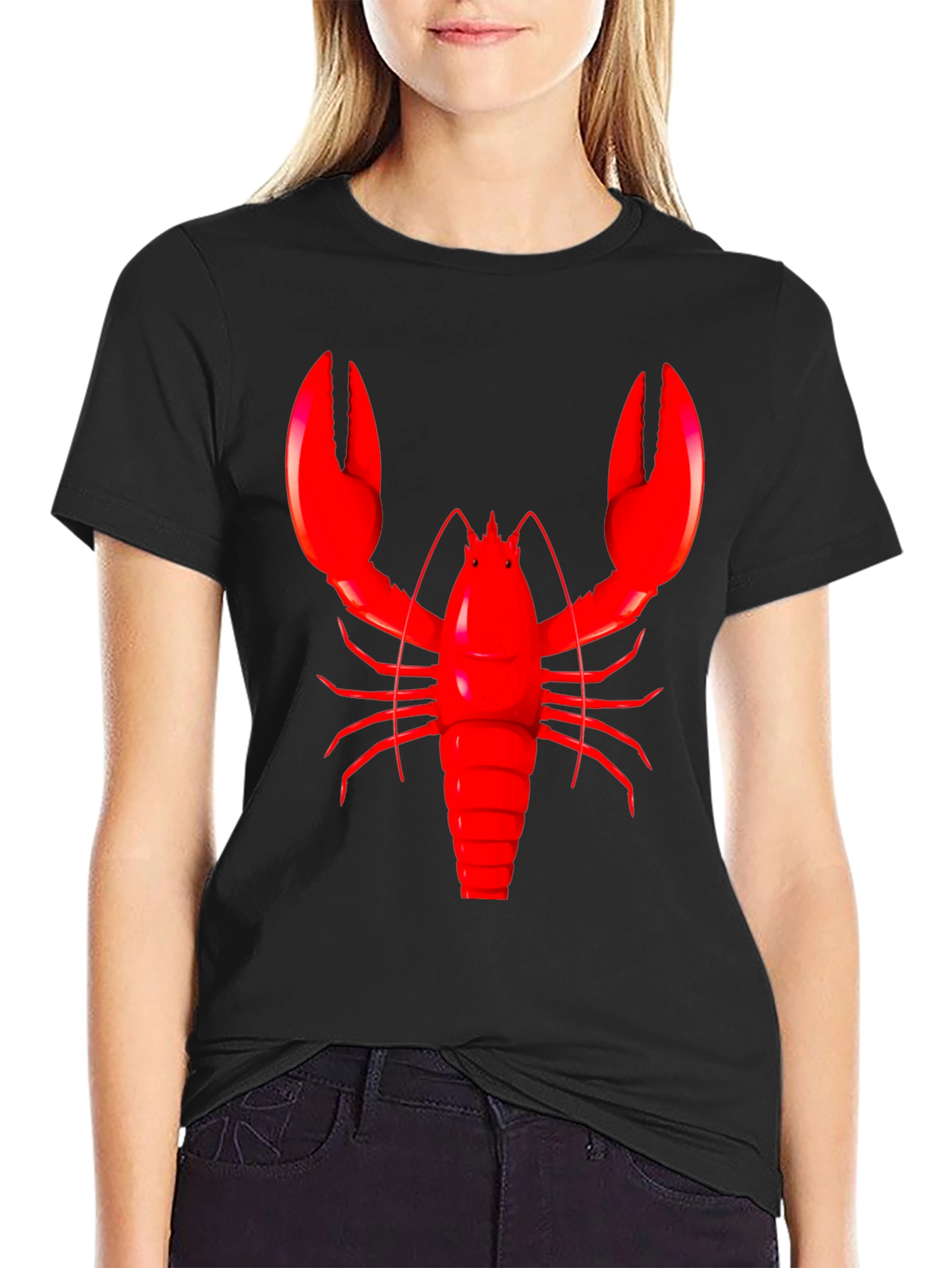 Lobster Graphic Black T-Shirt