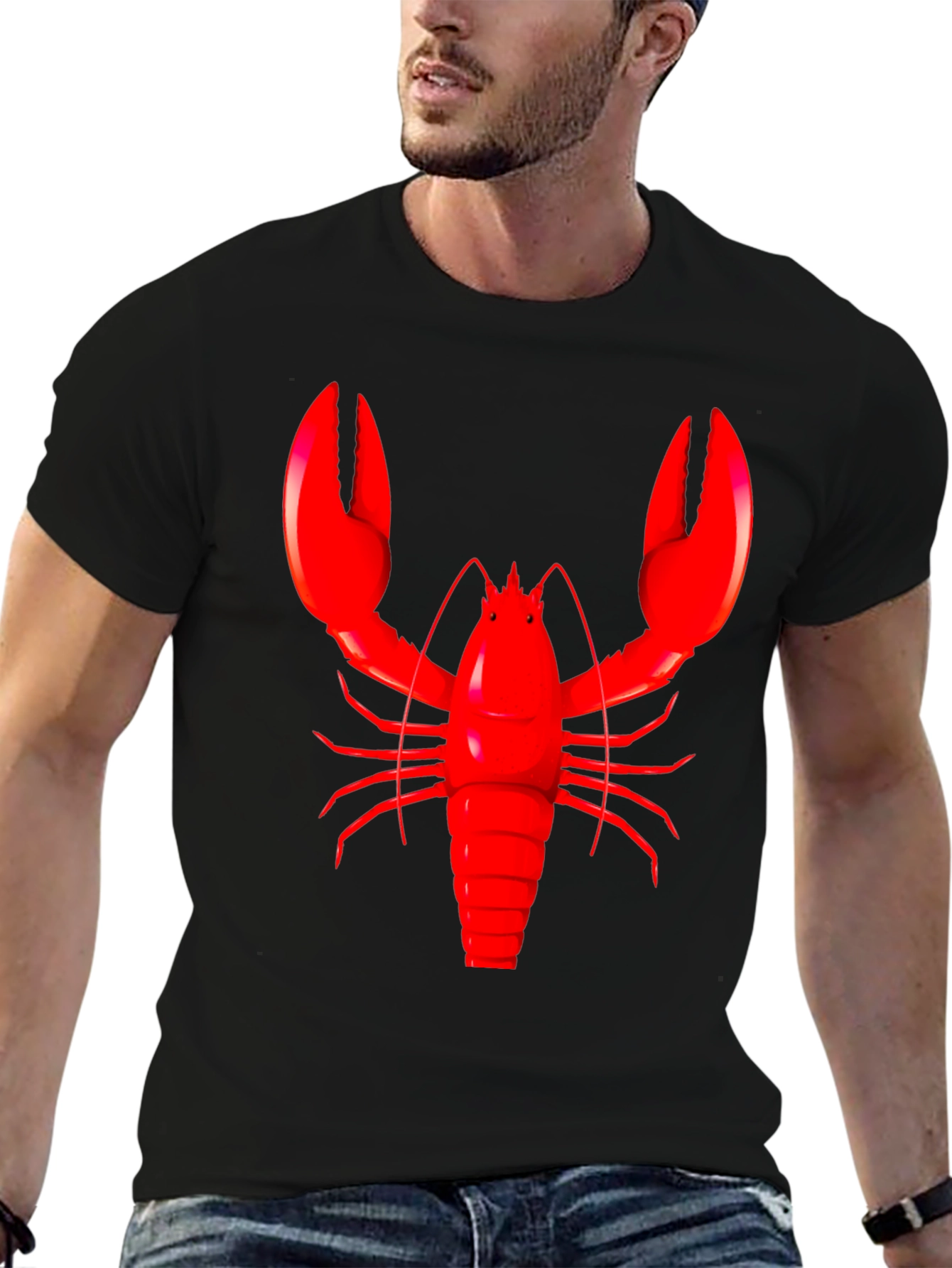 Lobster Graphic Black T-Shirt