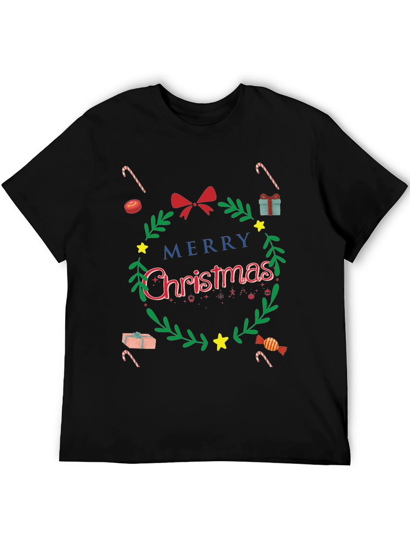 Festive Merry Christmas Graphic T-Shirt