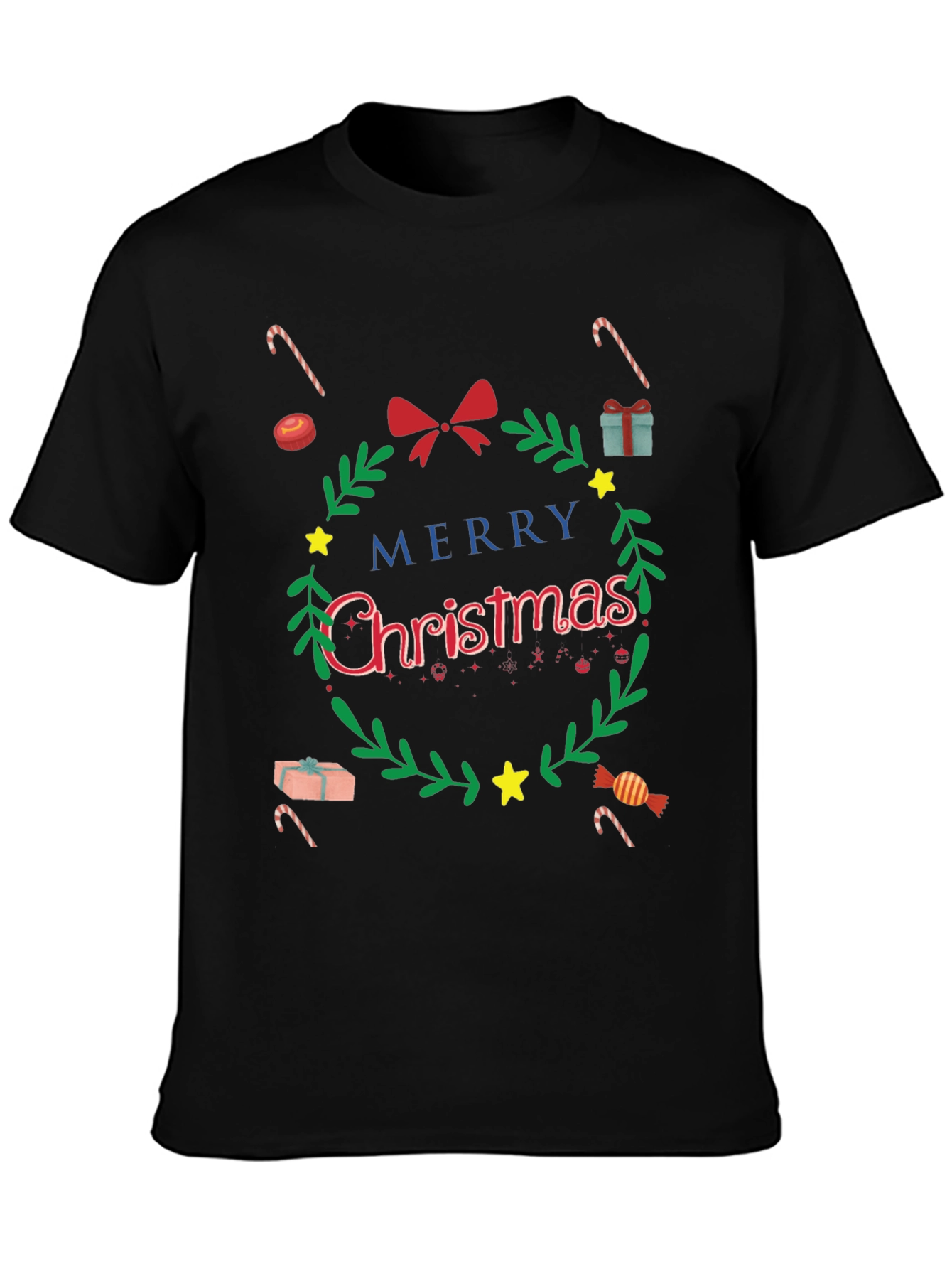 Festive Merry Christmas Graphic T-Shirt